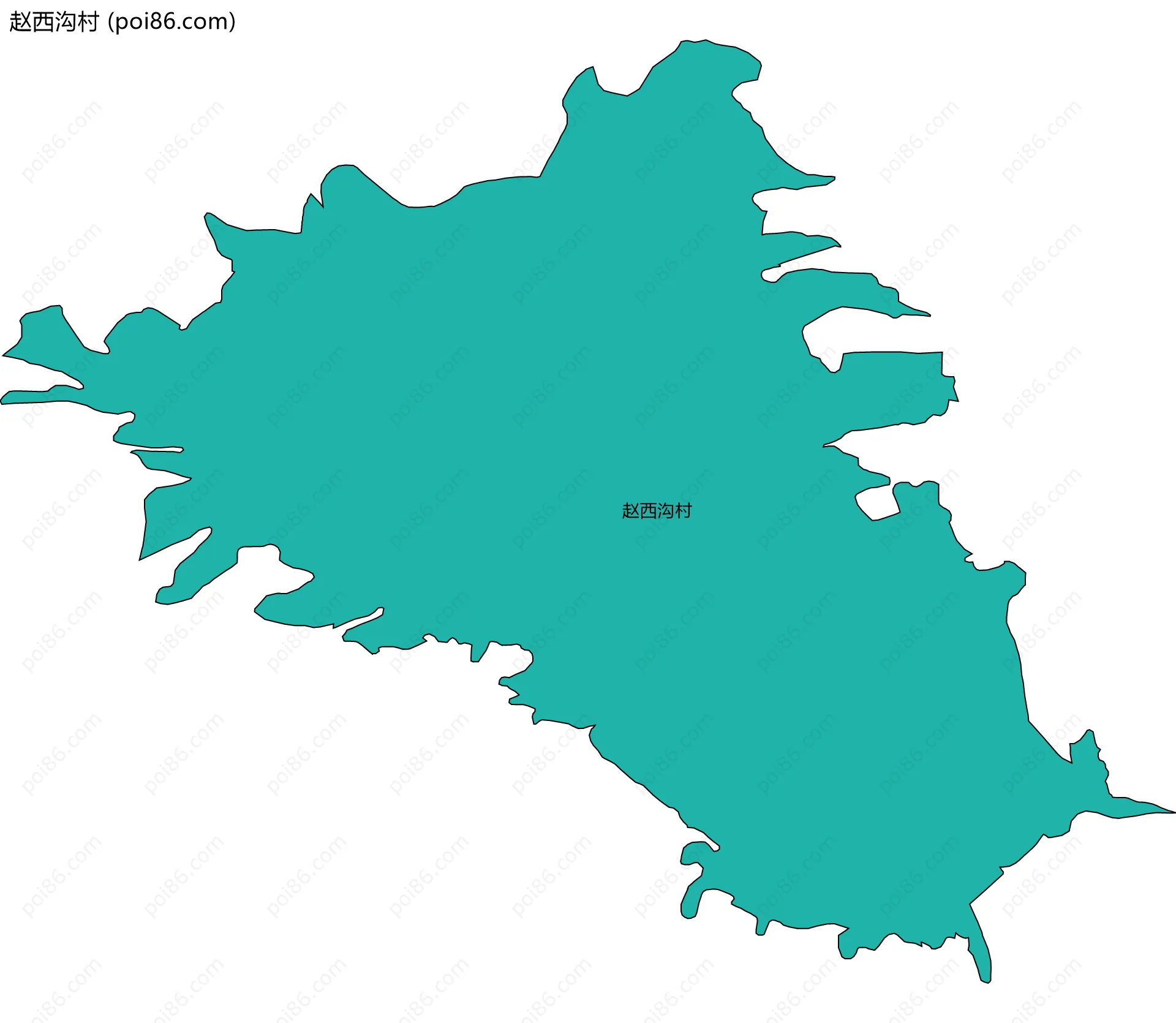 赵西沟村边界地图