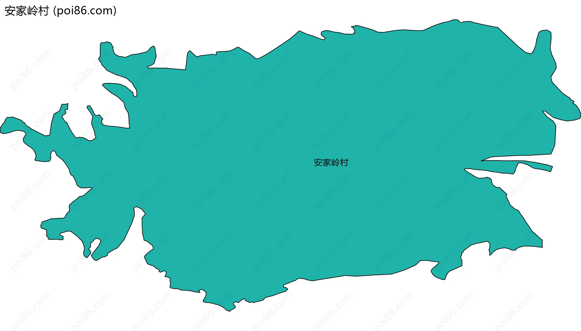 安家岭村边界地图