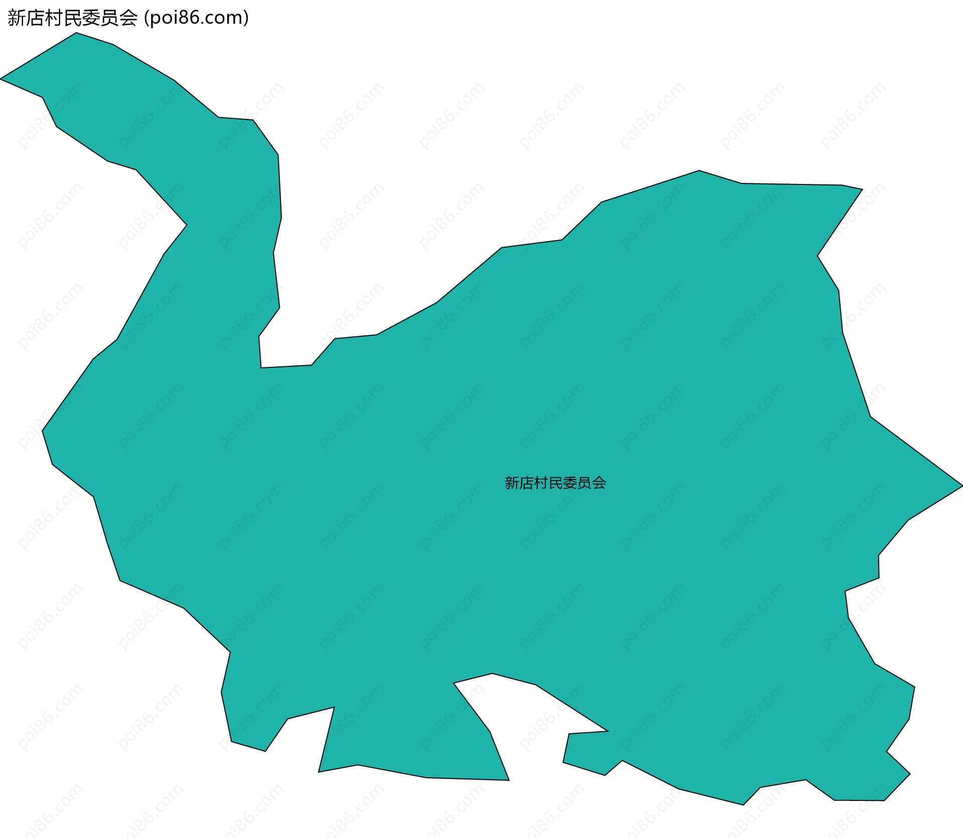 新店村民委员会边界地图