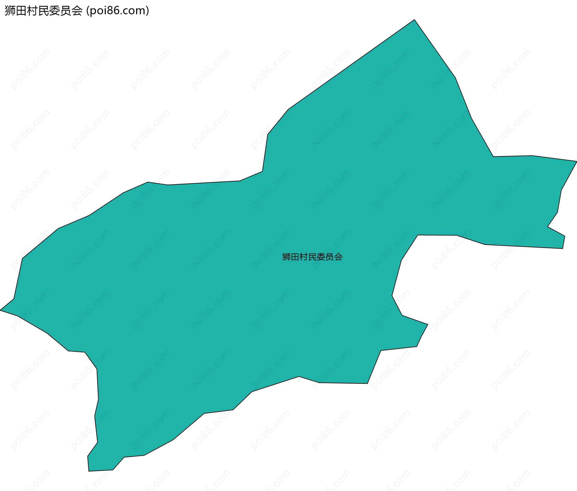 狮田村民委员会边界地图