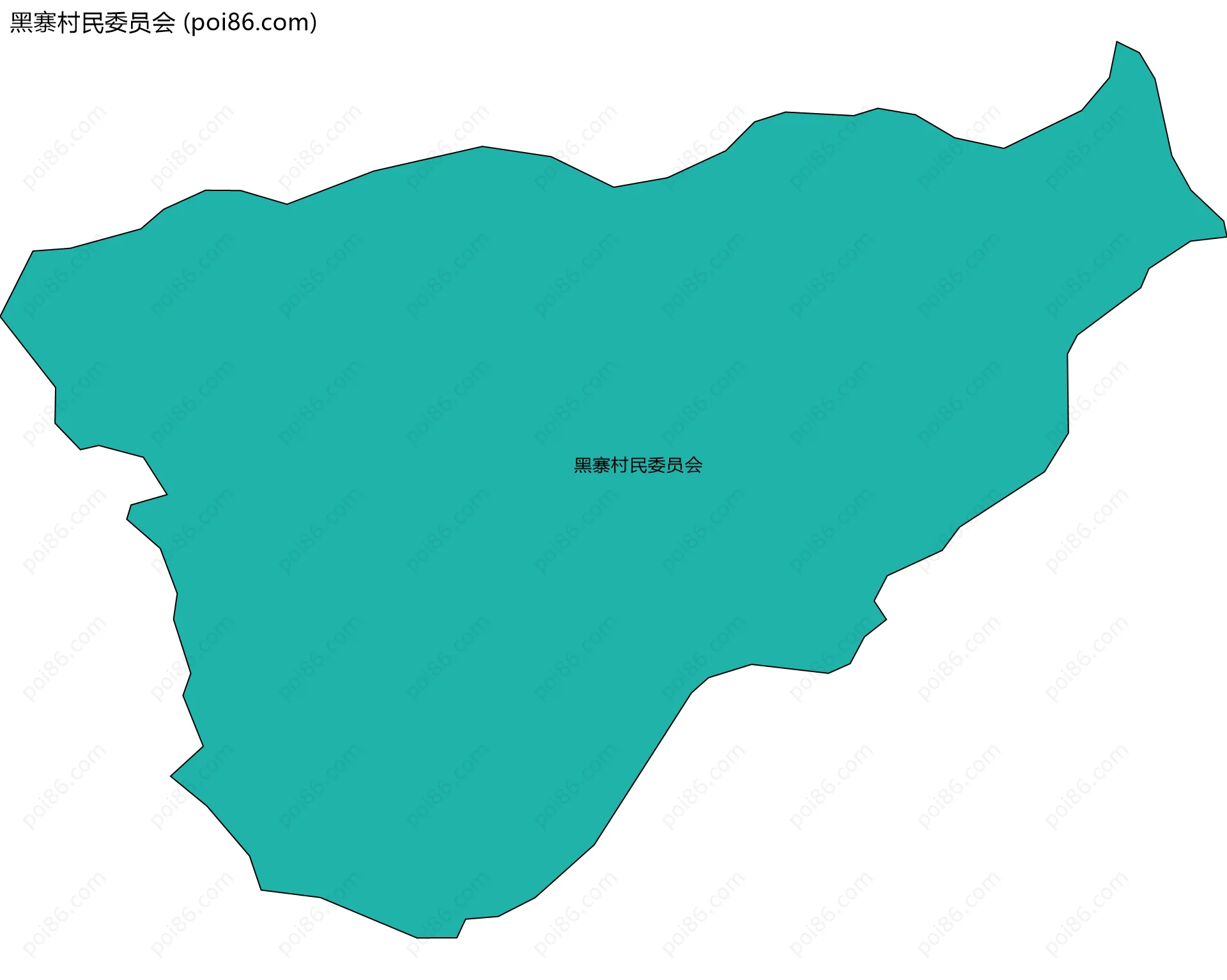 黑寨村民委员会边界地图