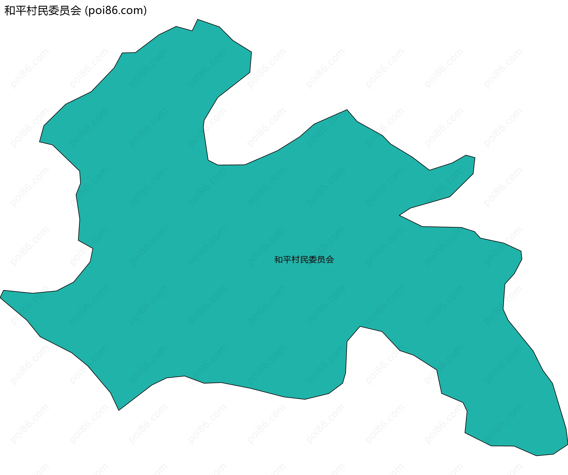 和平村民委员会边界地图