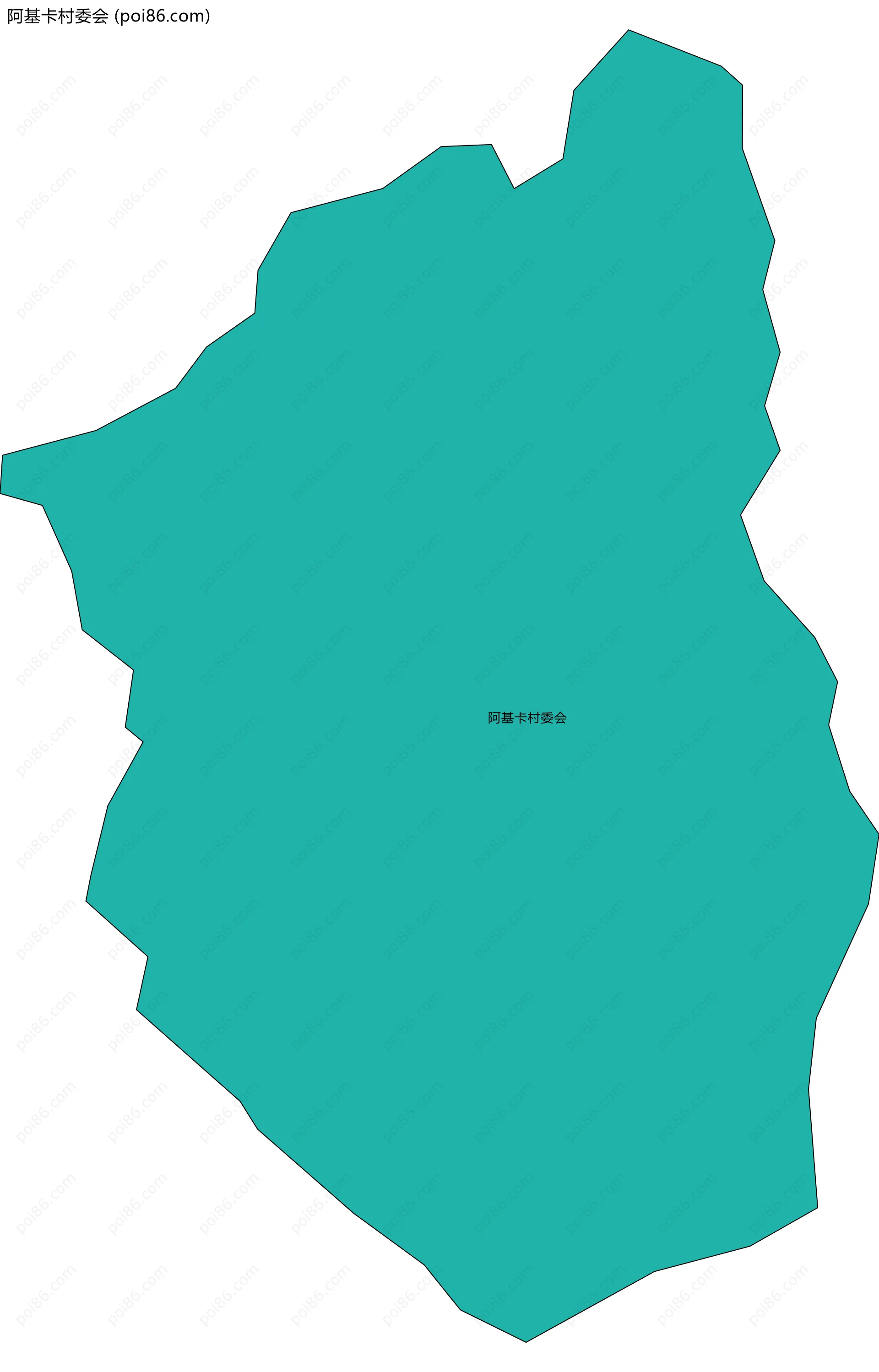 阿基卡村委会边界地图