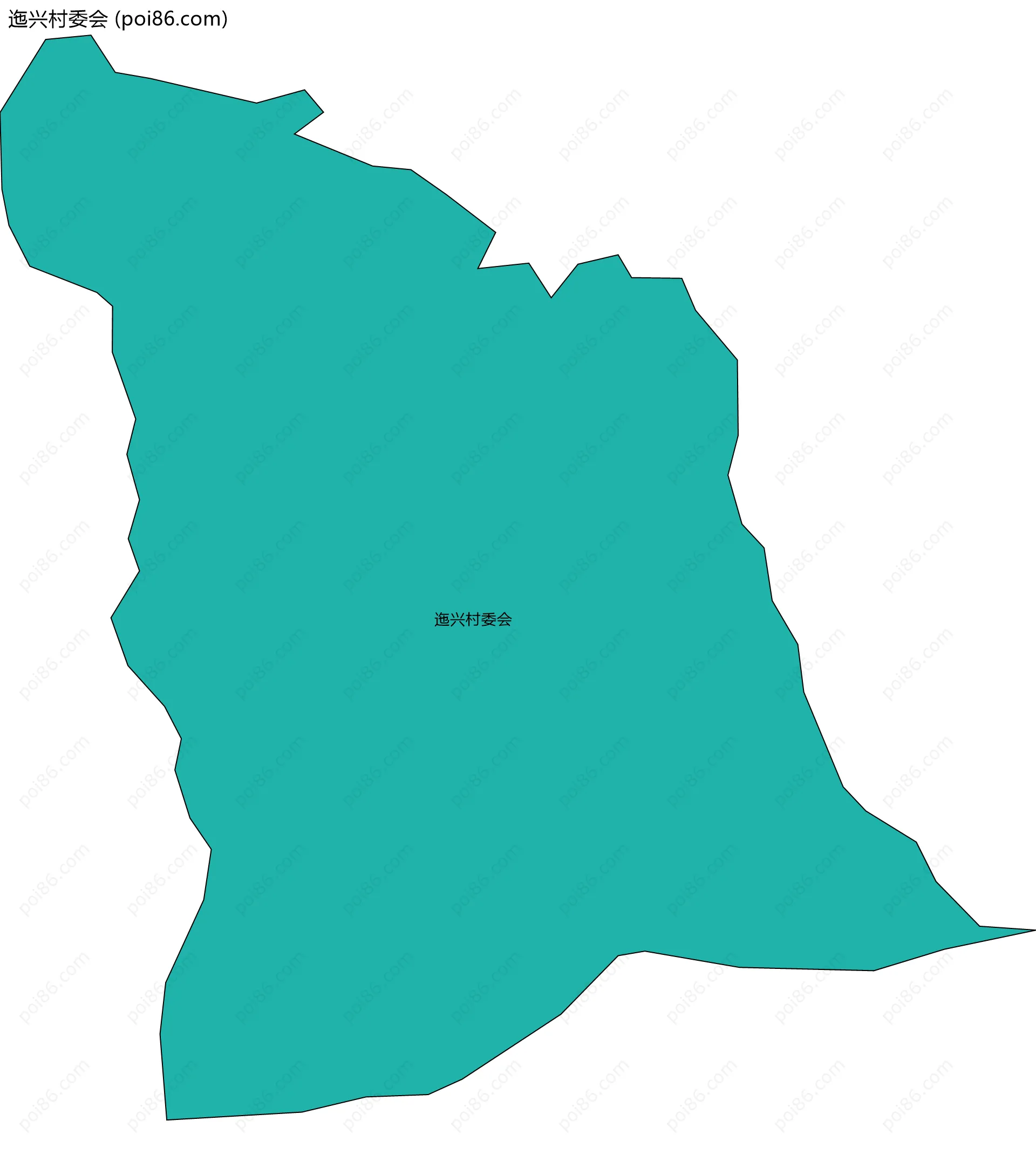 迤兴村委会边界地图