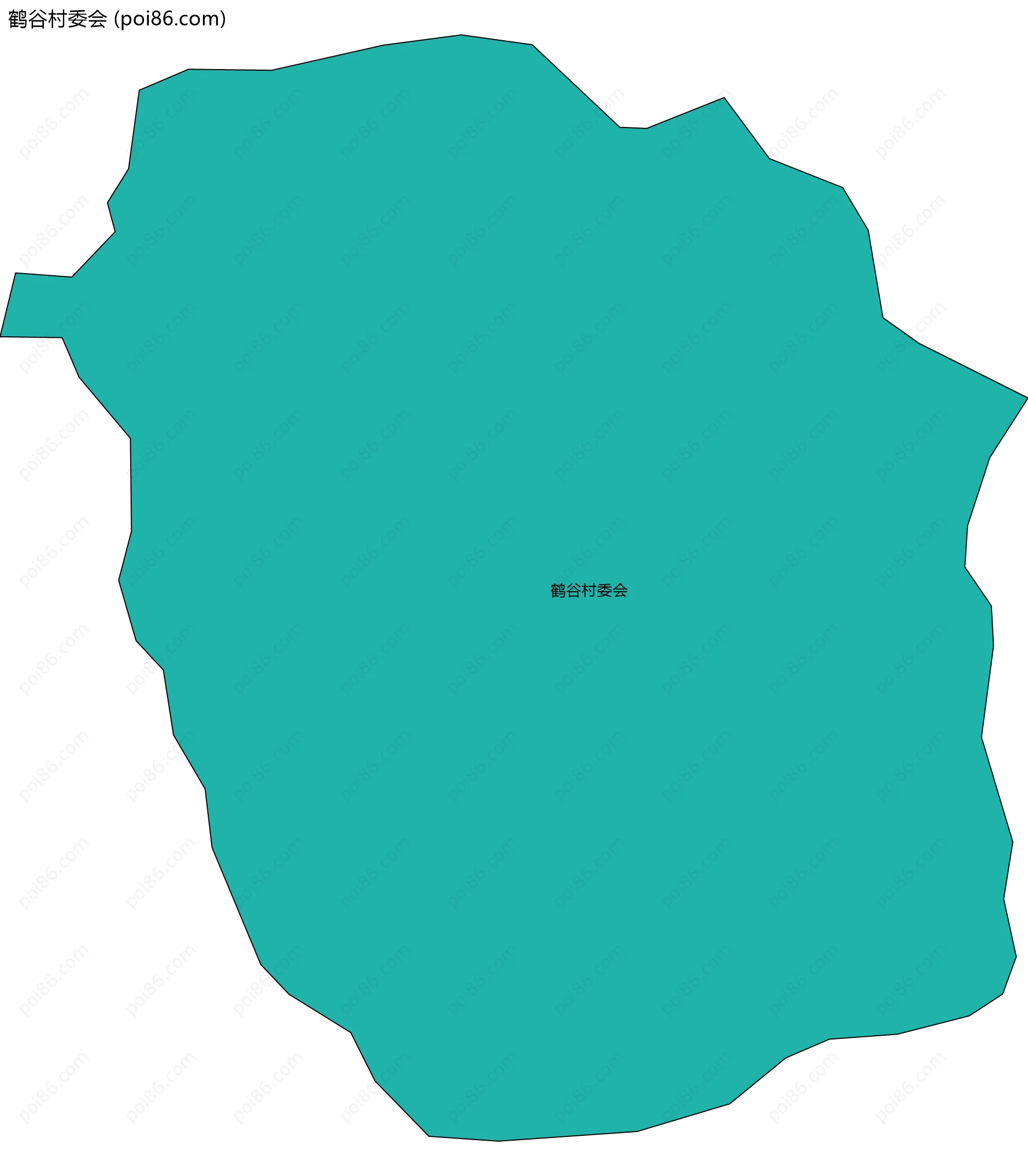 鹤谷村委会边界地图