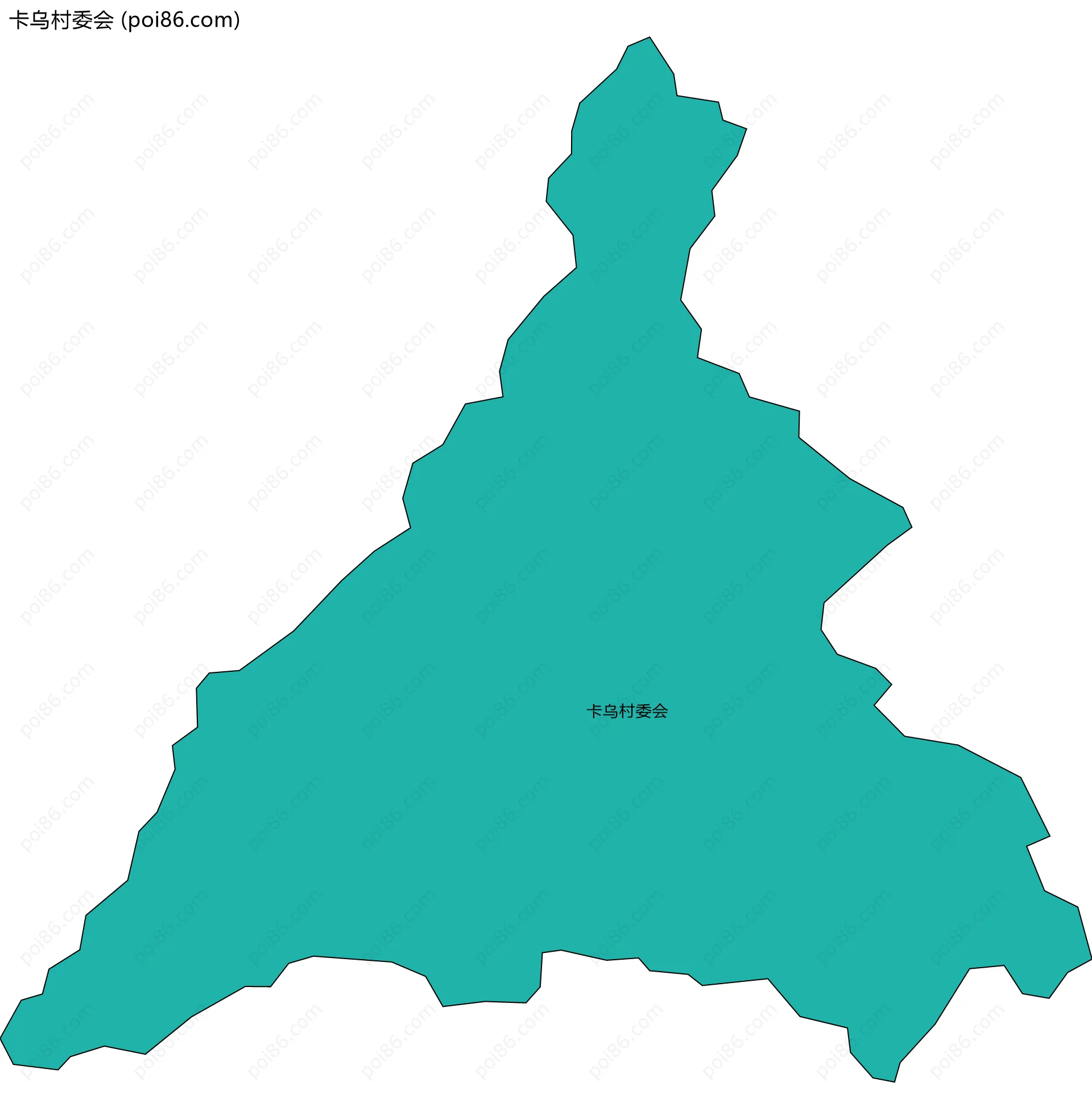 卡乌村委会边界地图