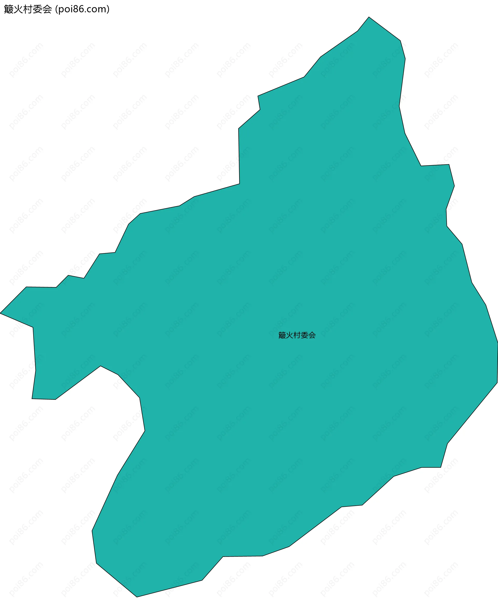 簸火村委会边界地图