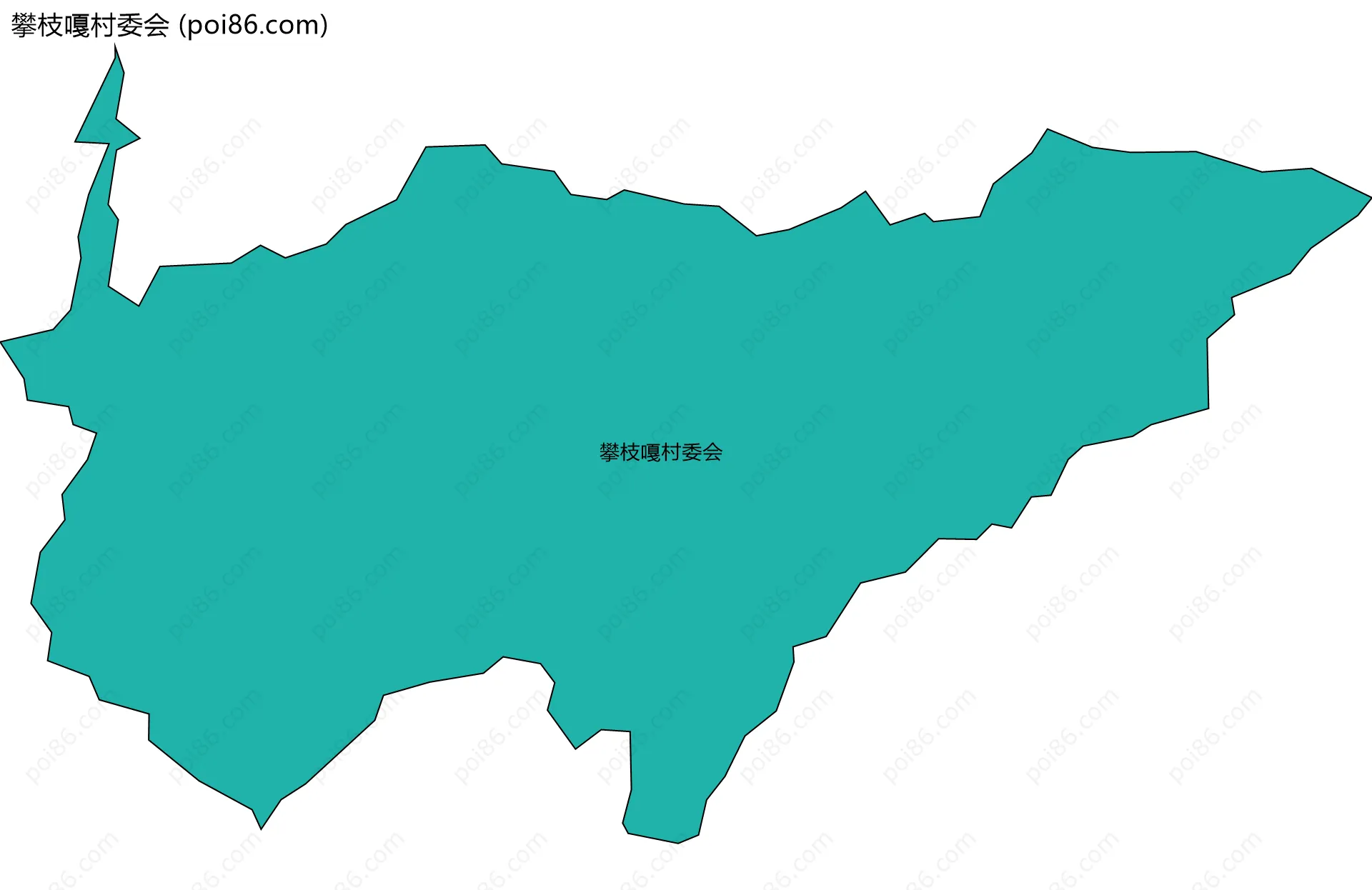 攀枝嘎村委会边界地图