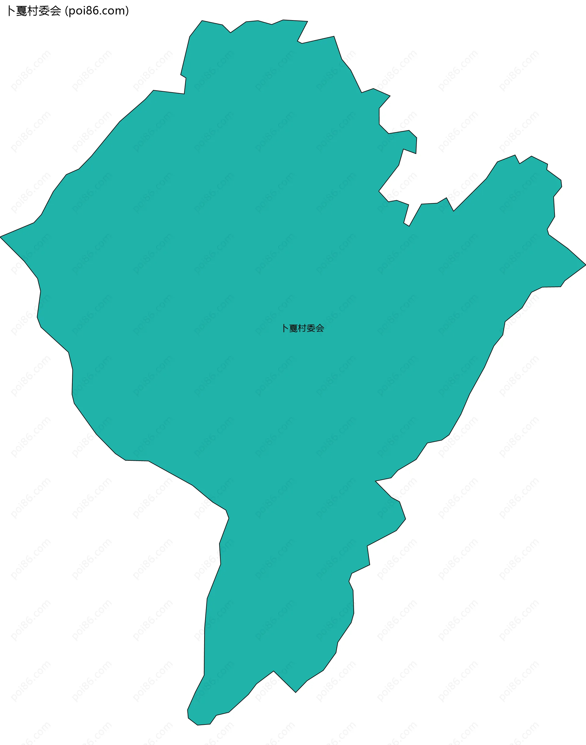 卜戛村委会边界地图