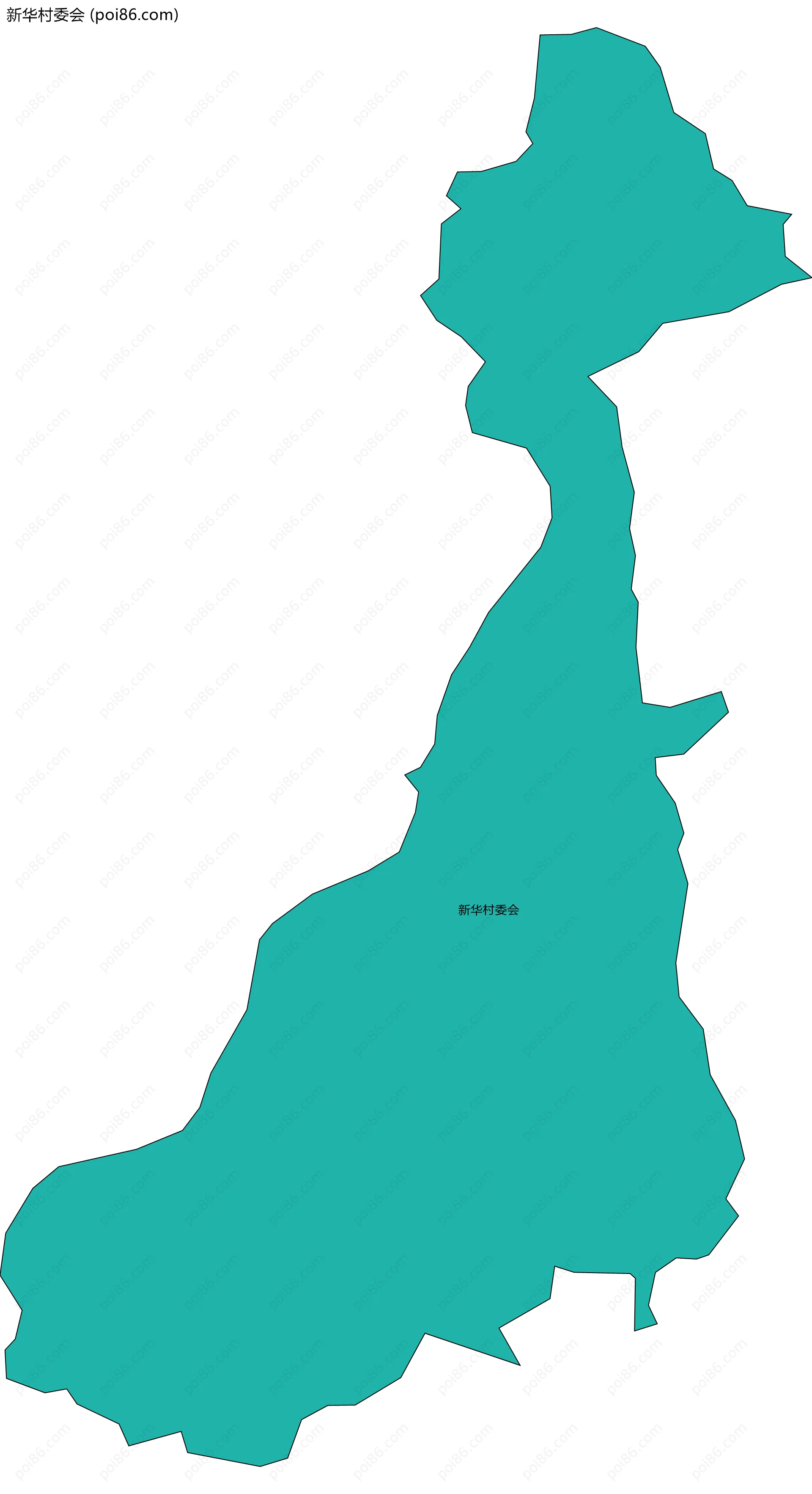 新华村委会边界地图