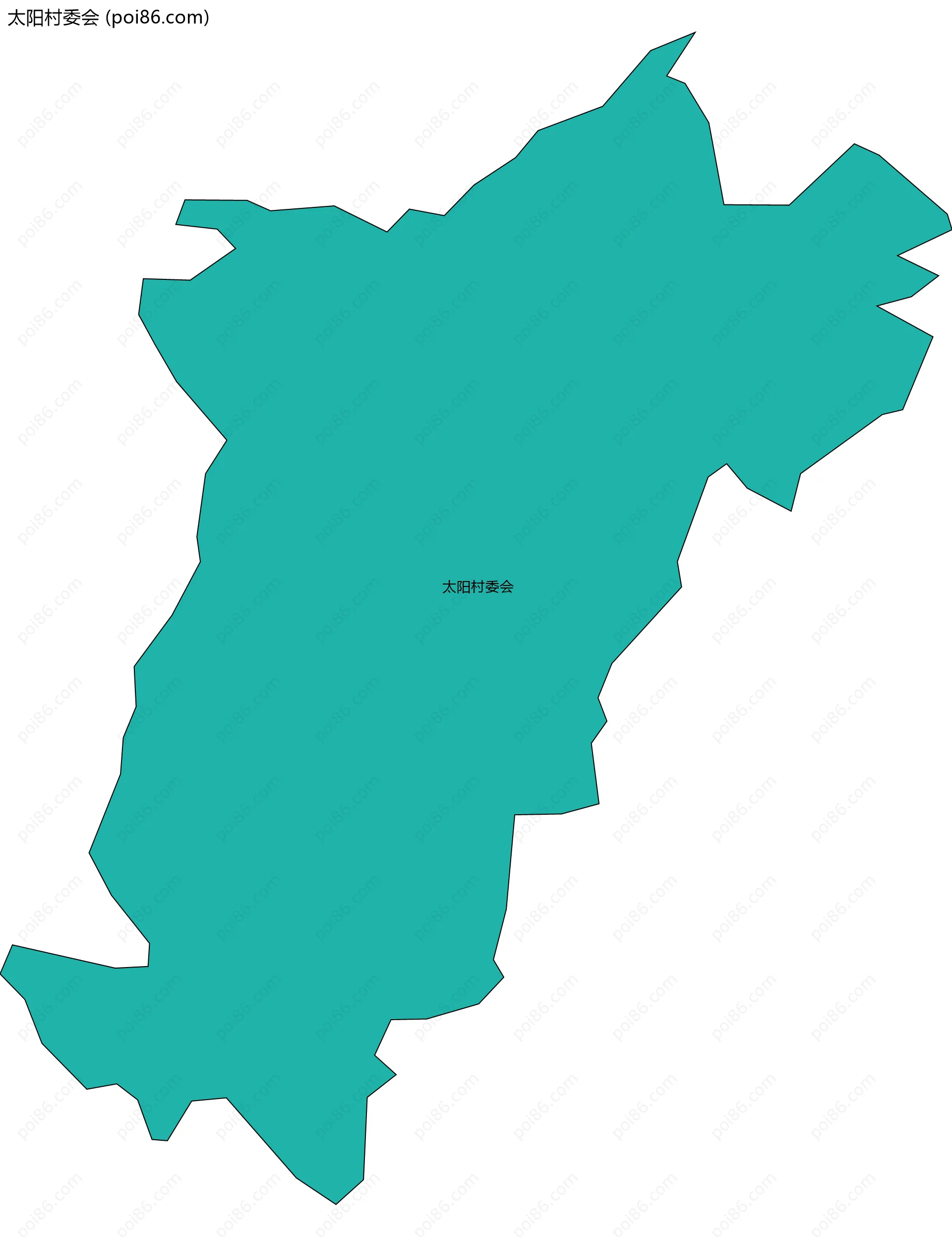 太阳村委会边界地图