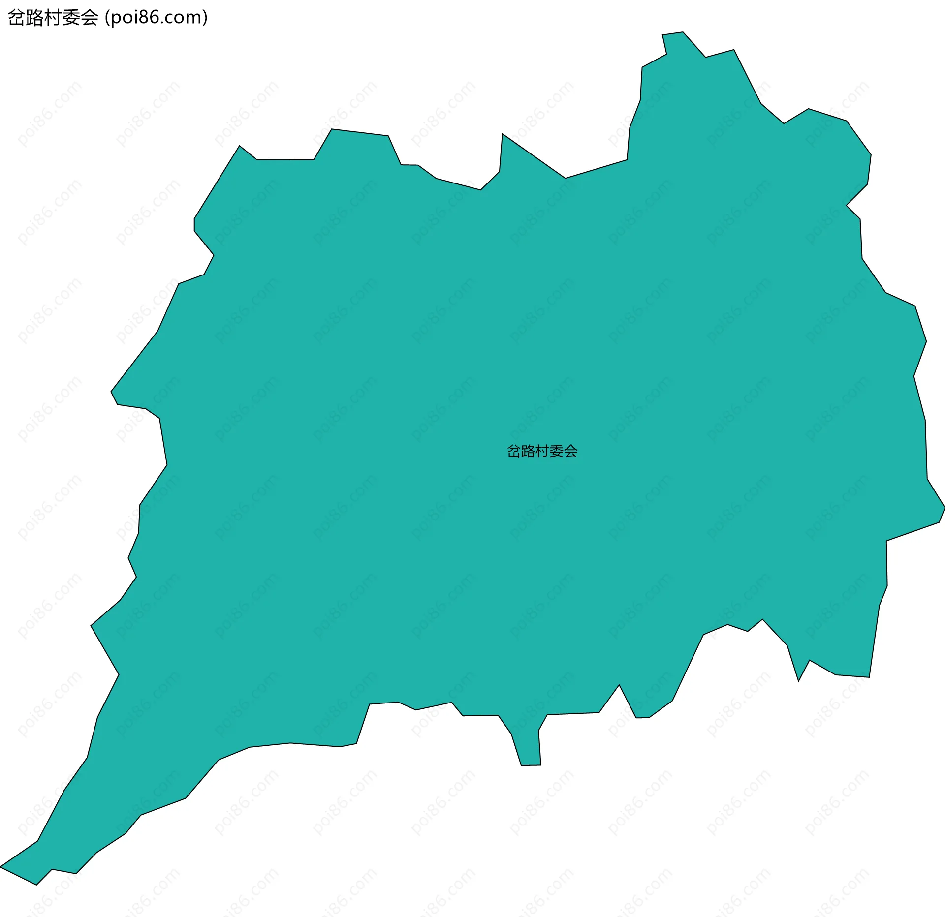 岔路村委会边界地图