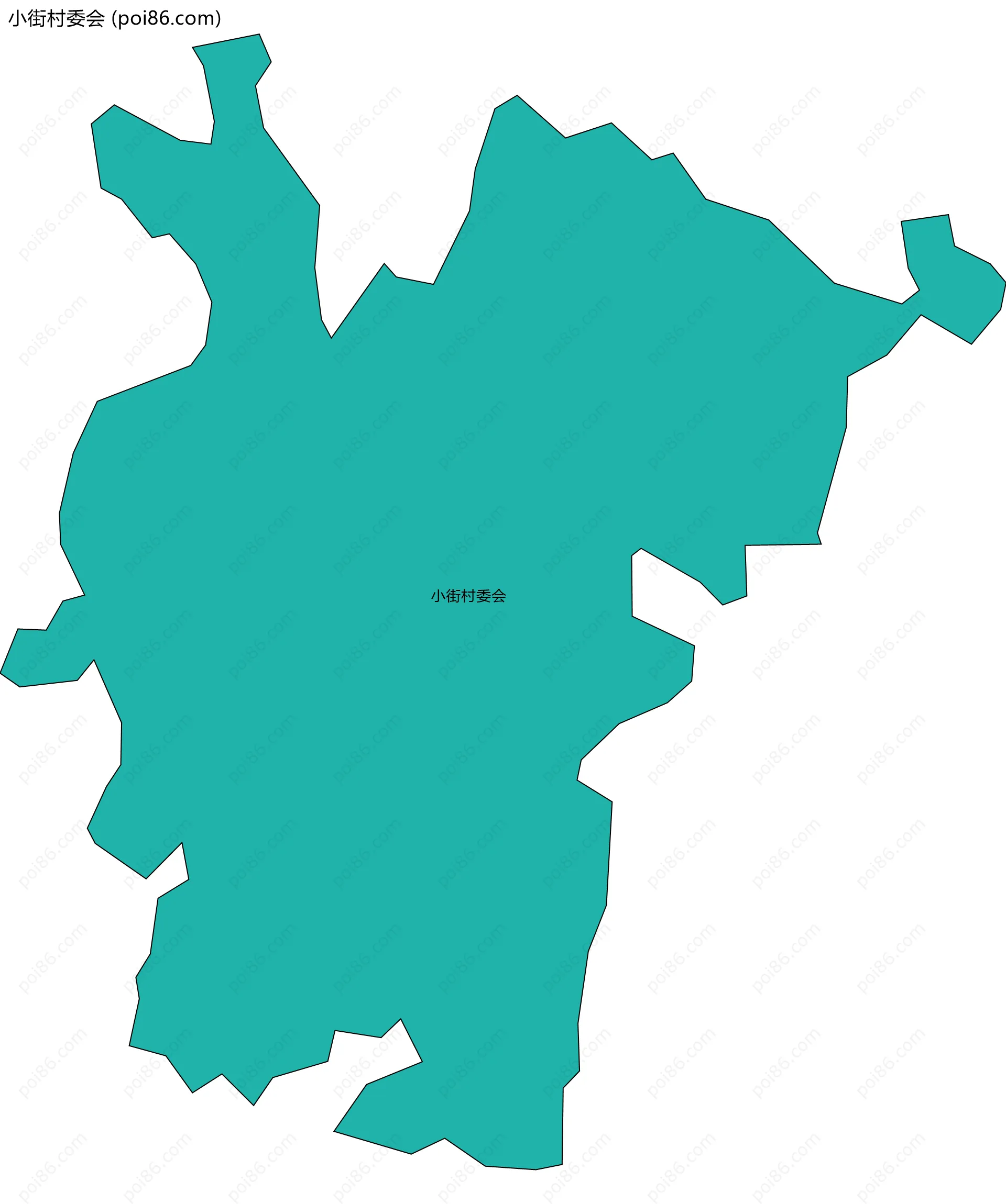 小街村委会边界地图