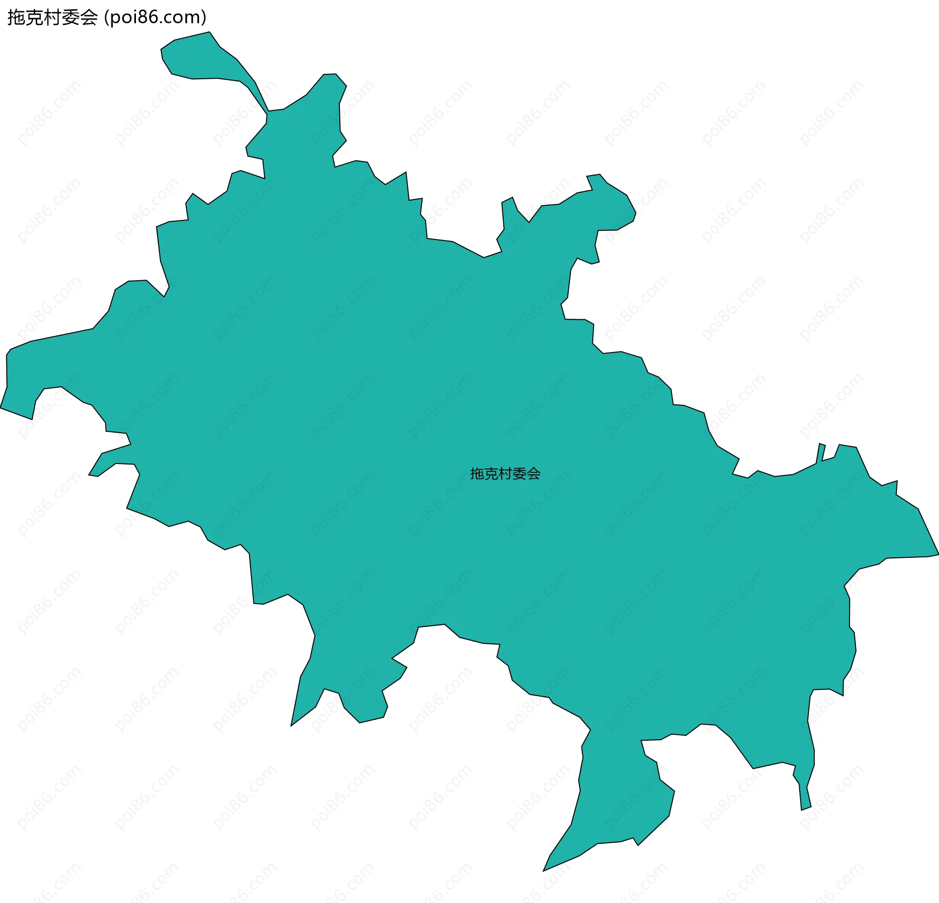 拖克村委会边界地图