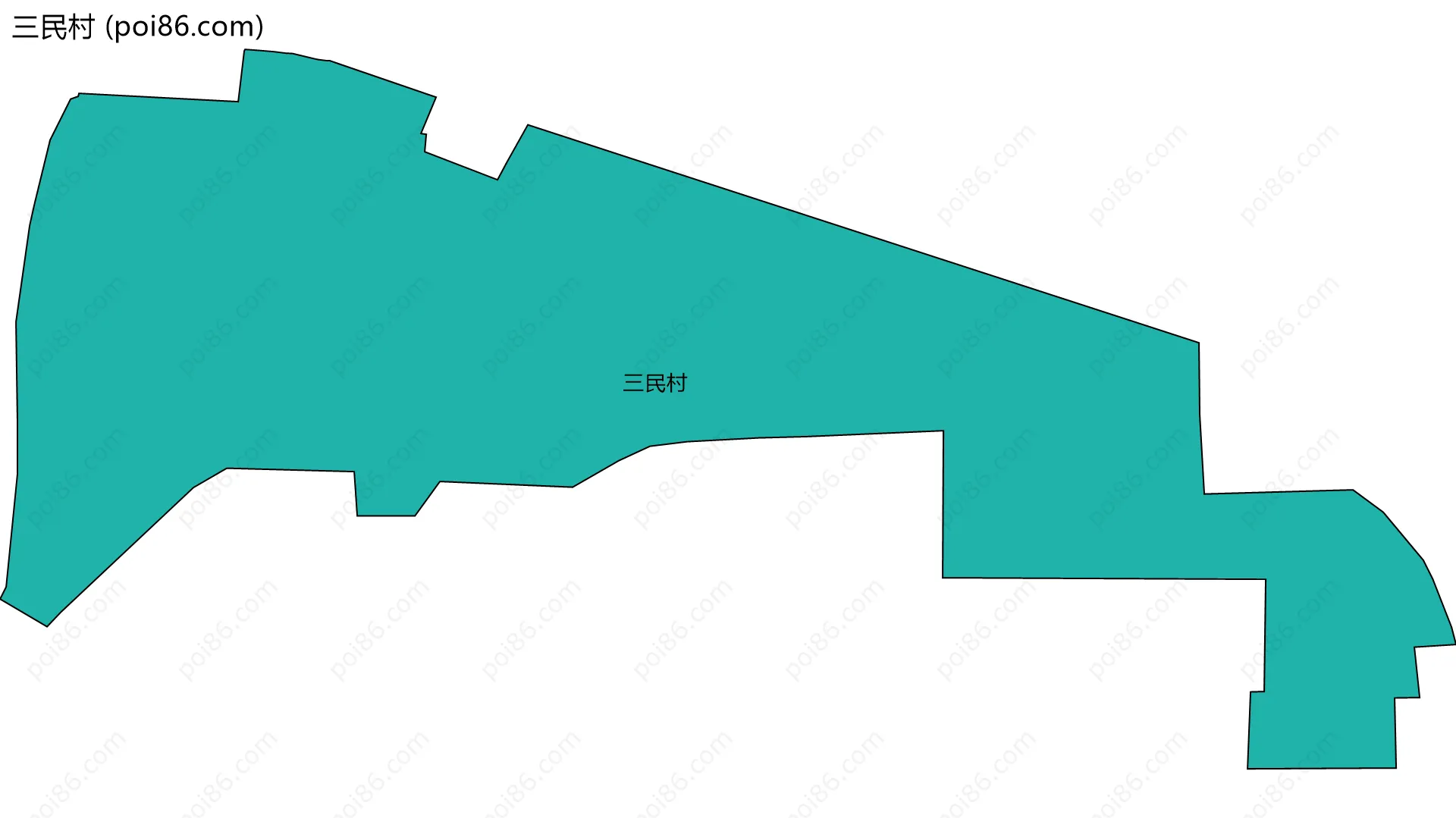 三民村边界地图