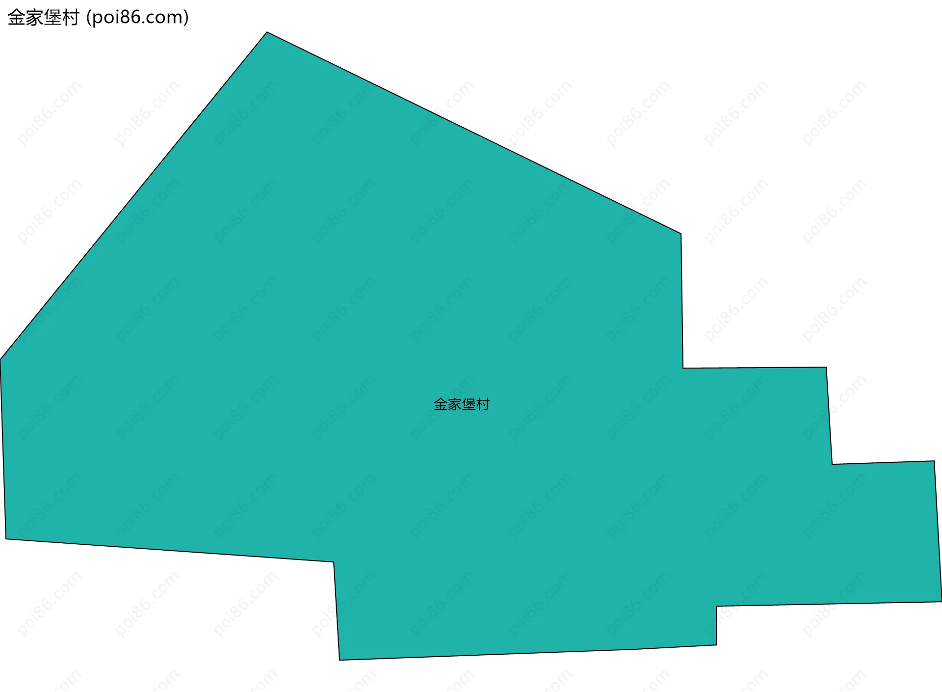 金家堡村边界地图