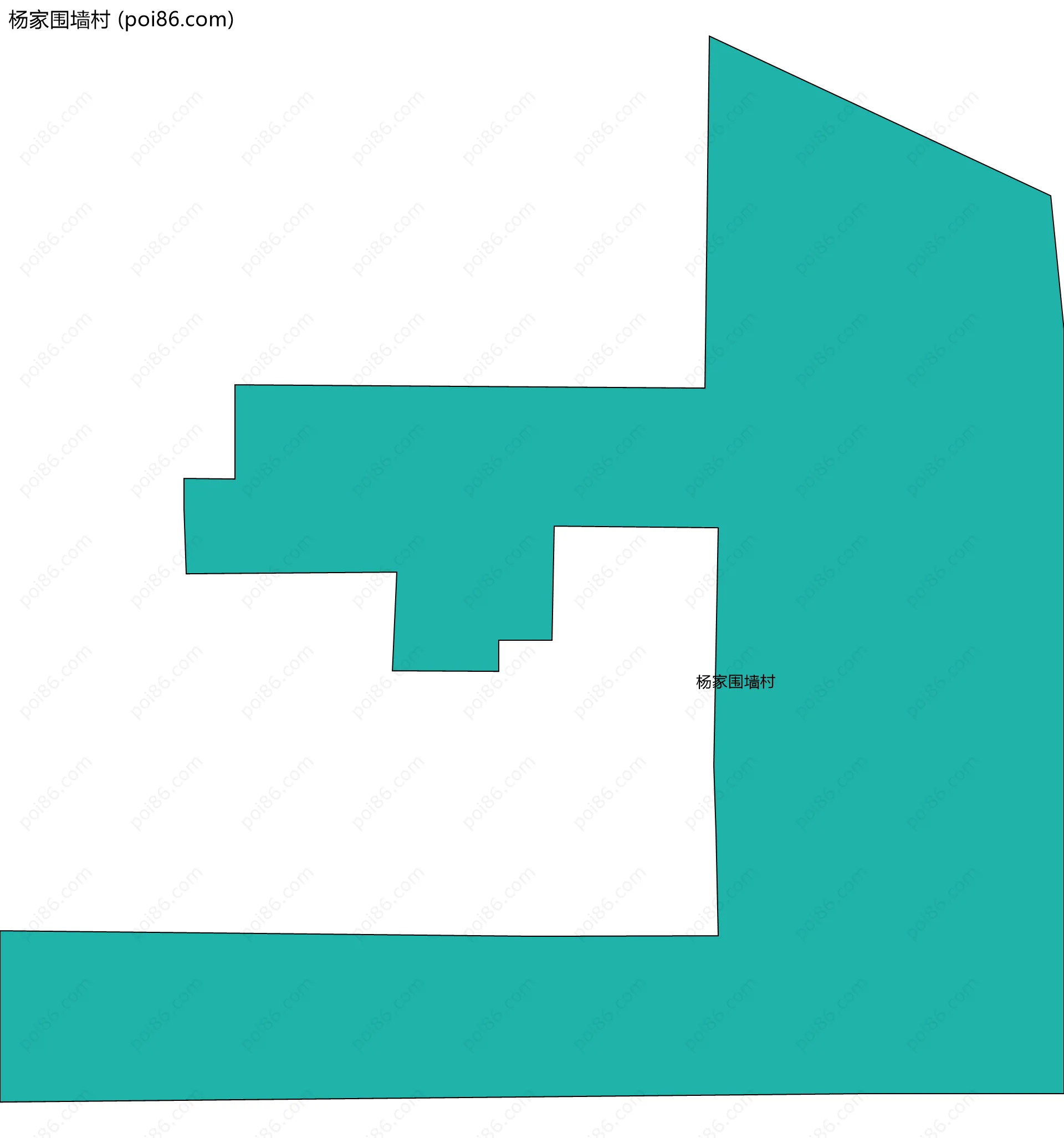 杨家围墙村边界地图