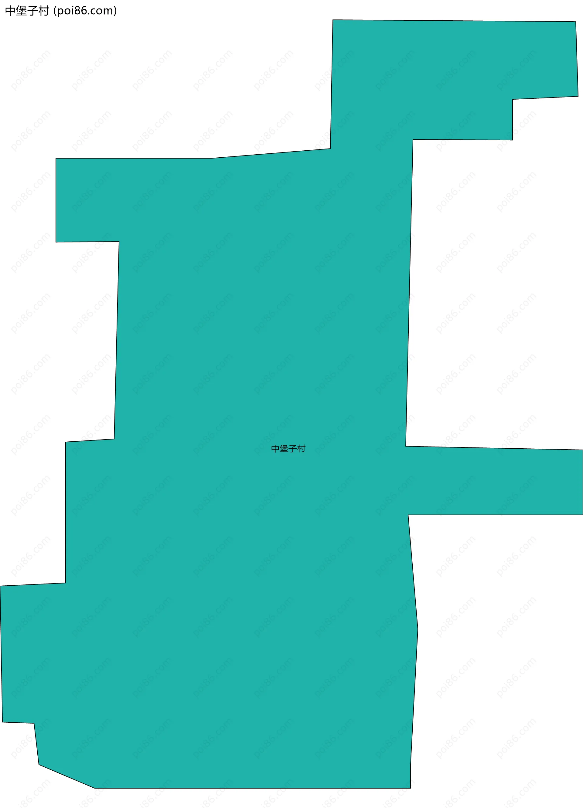 中堡子村边界地图