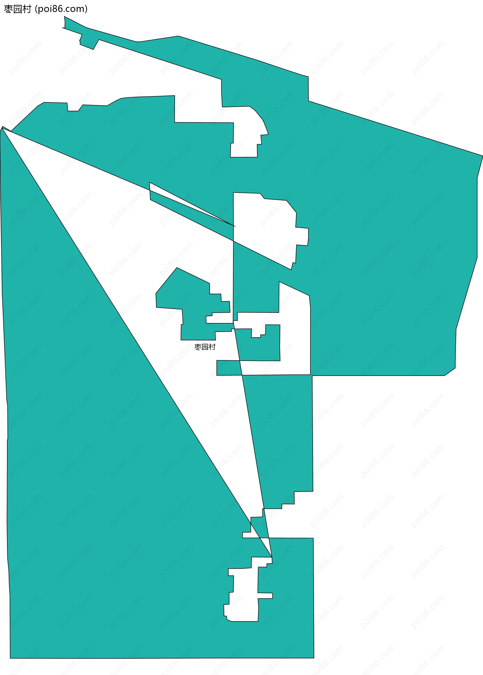 枣园村边界地图