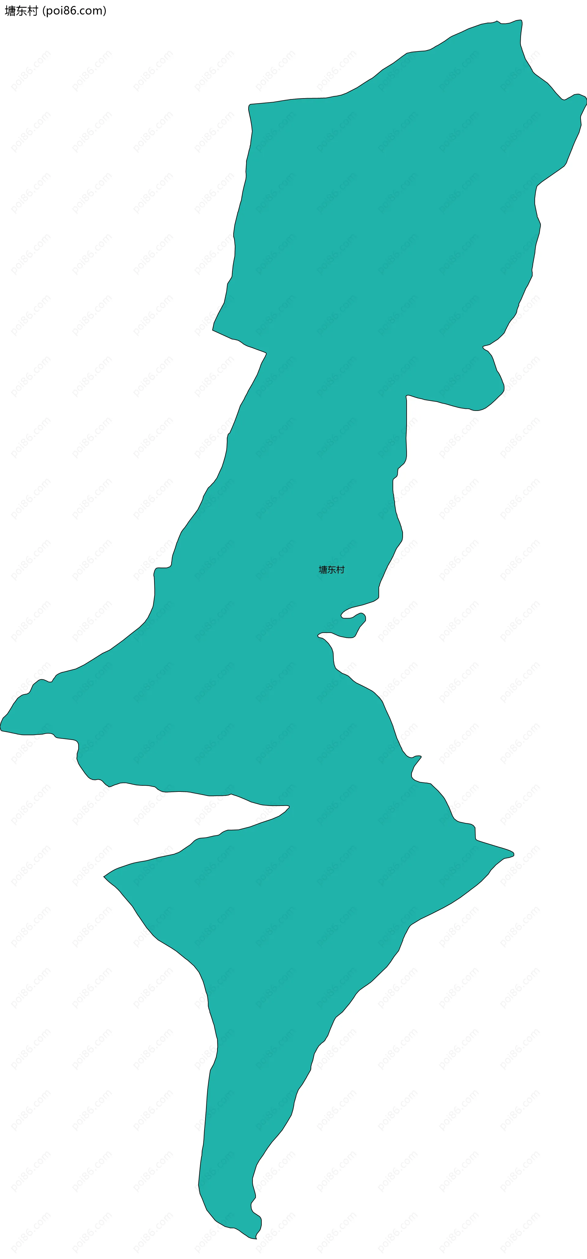 塘东村边界地图