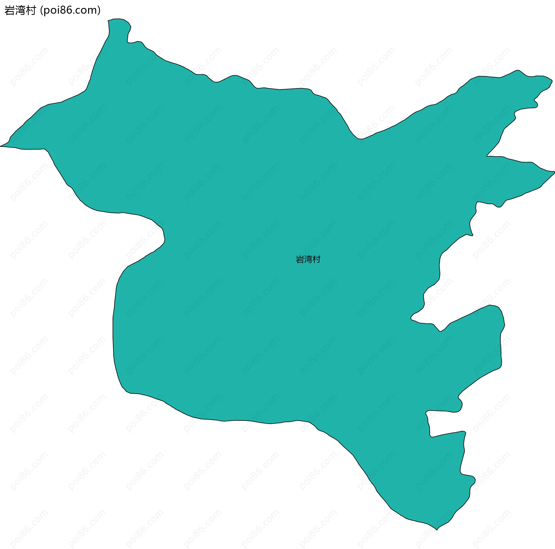岩湾村边界地图