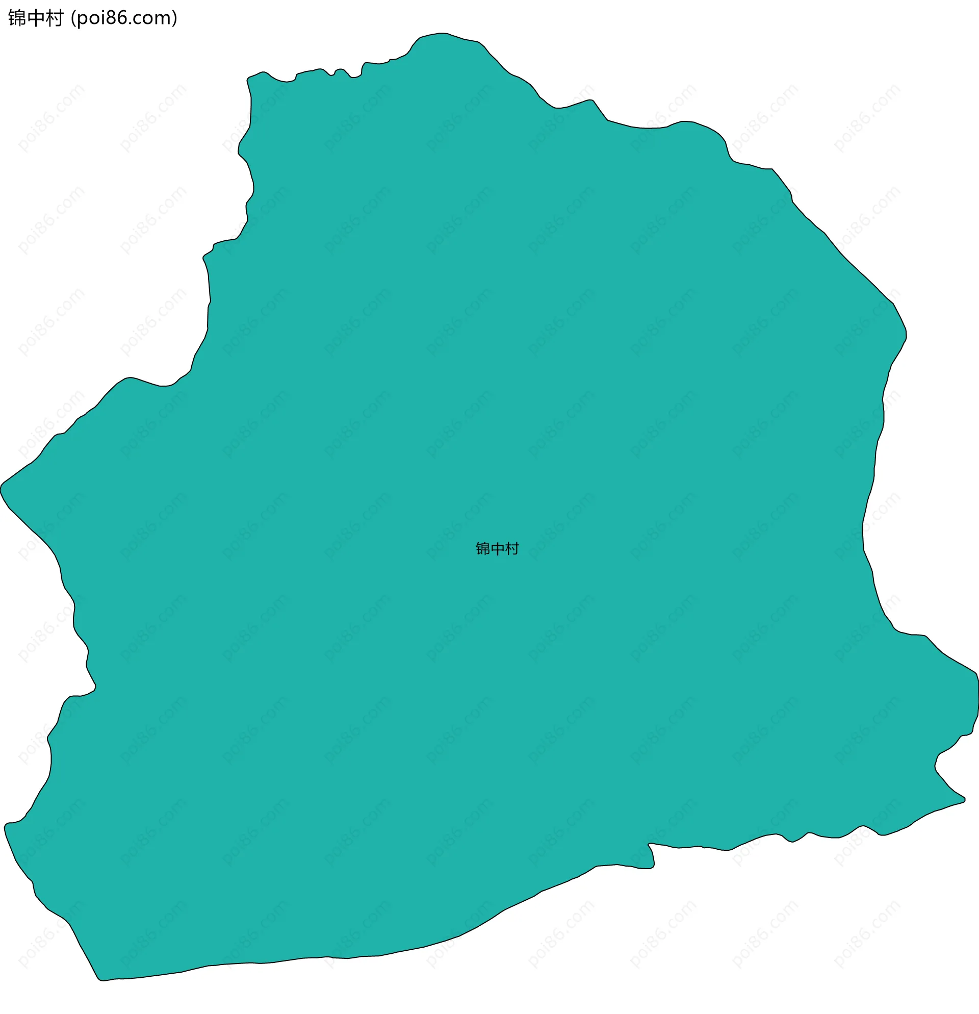 锦中村边界地图