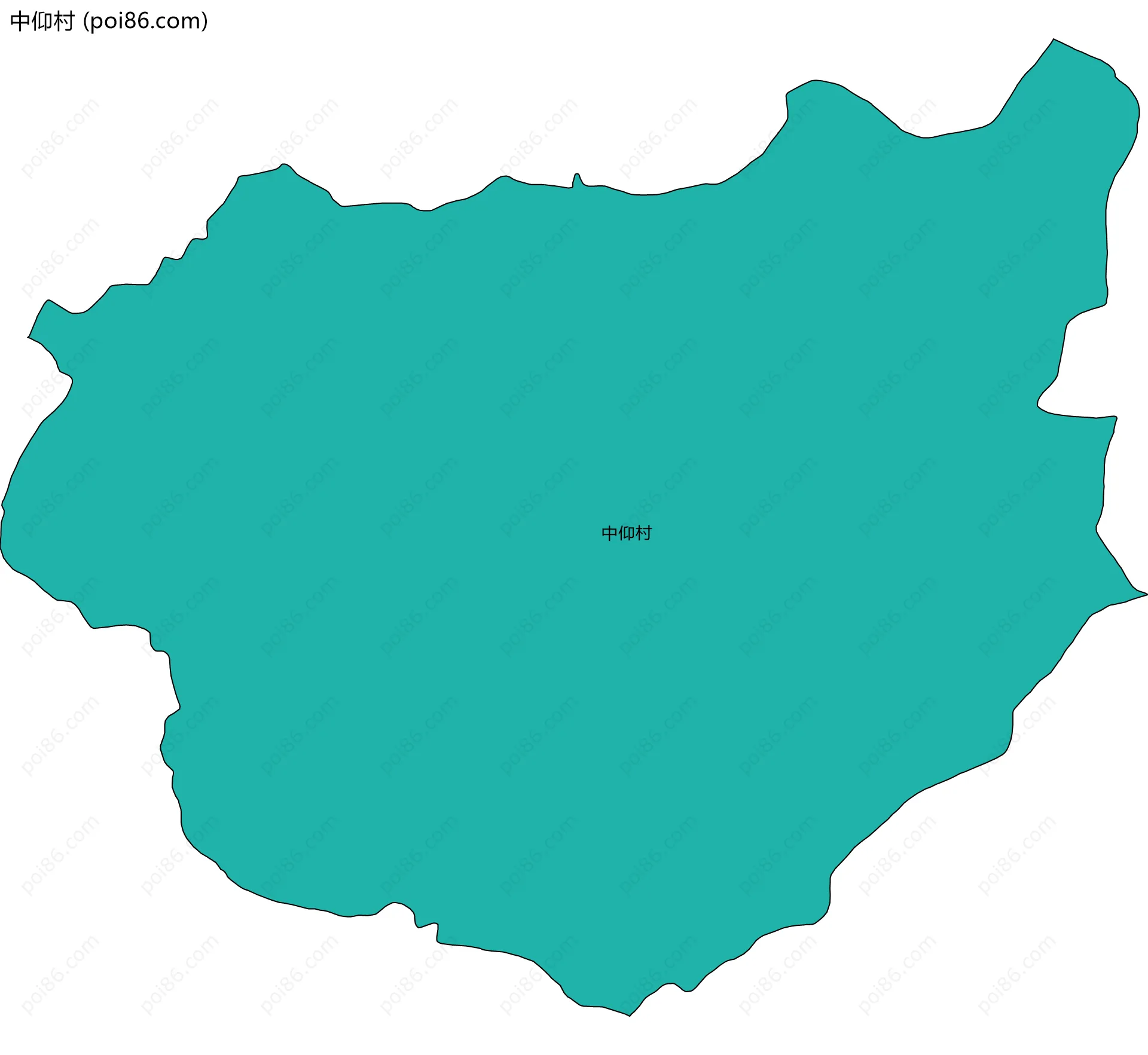中仰村边界地图