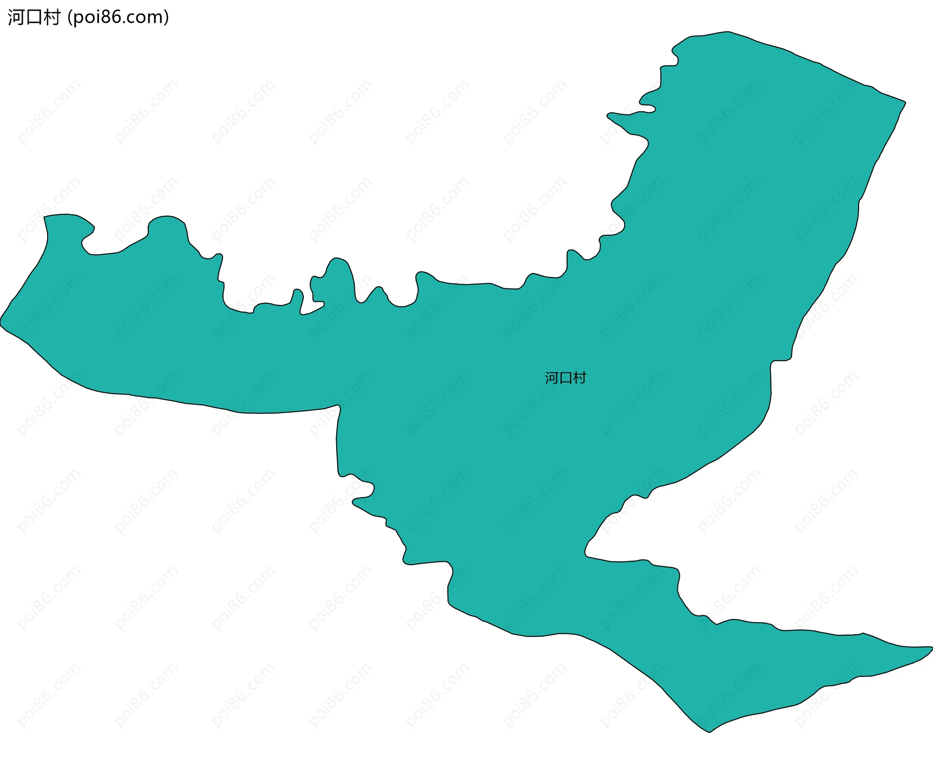 河口村边界地图