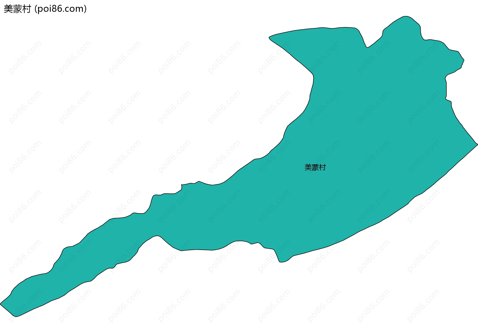 美蒙村边界地图