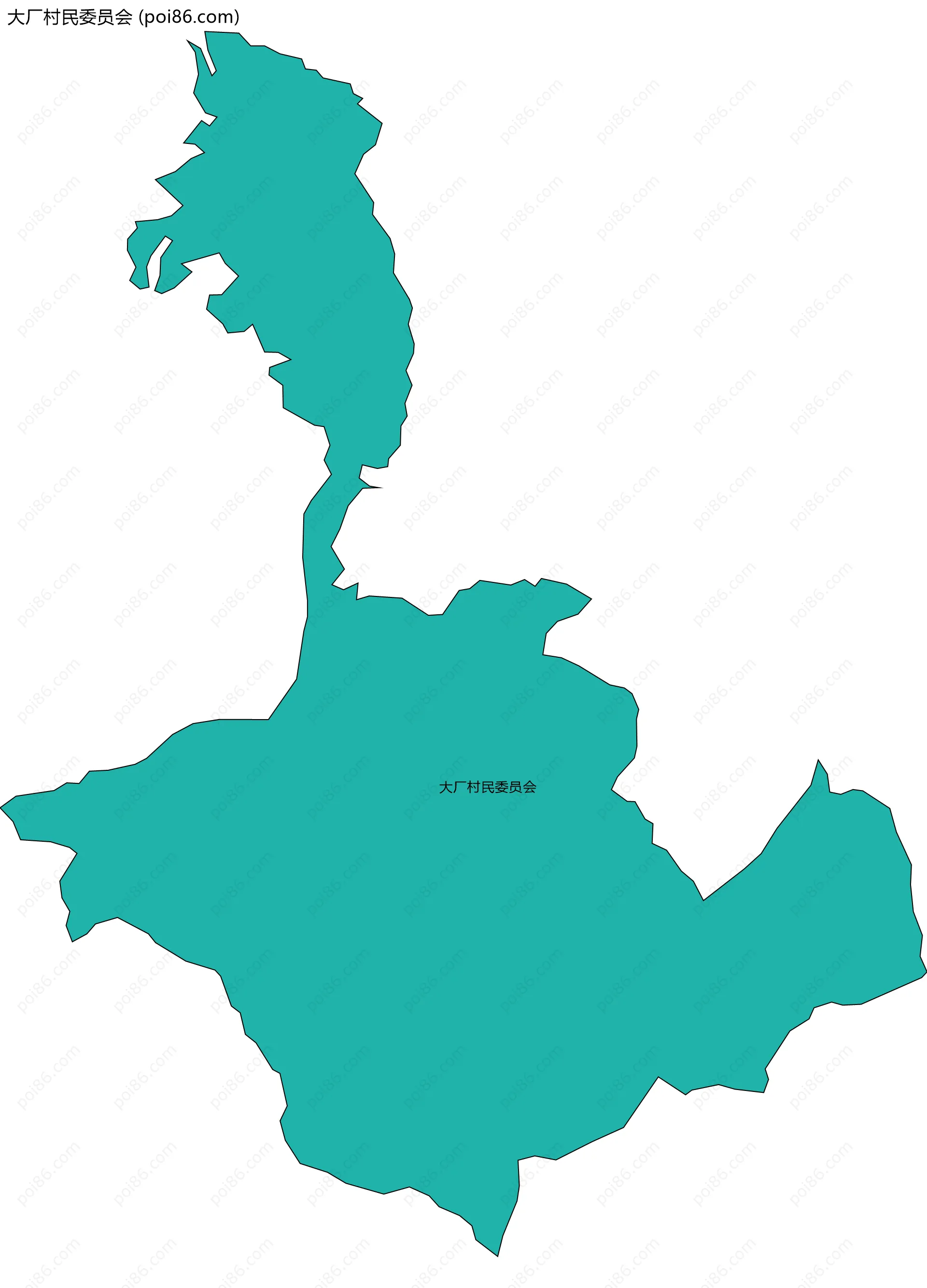 大厂村民委员会边界地图