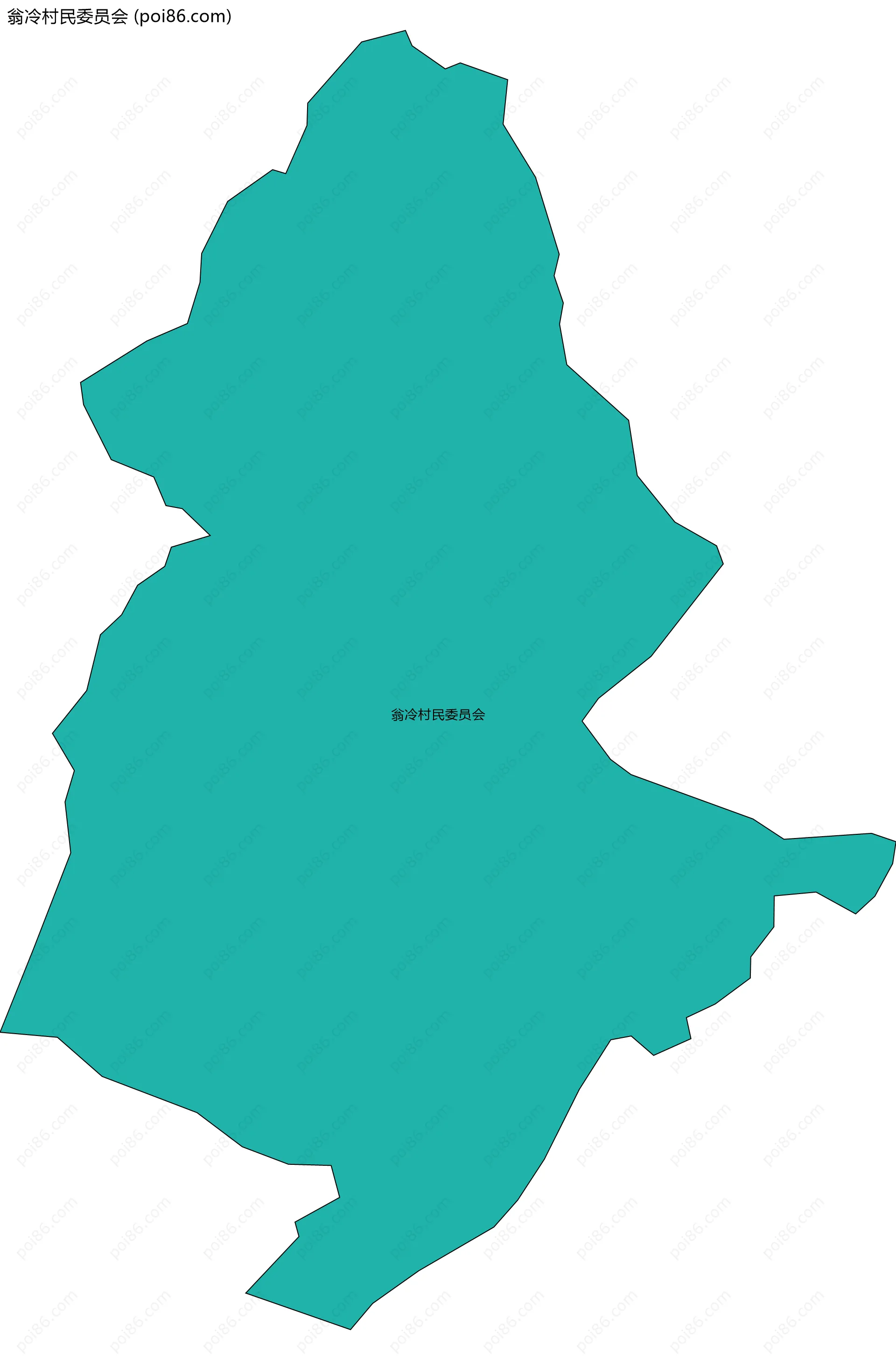 翁冷村民委员会边界地图