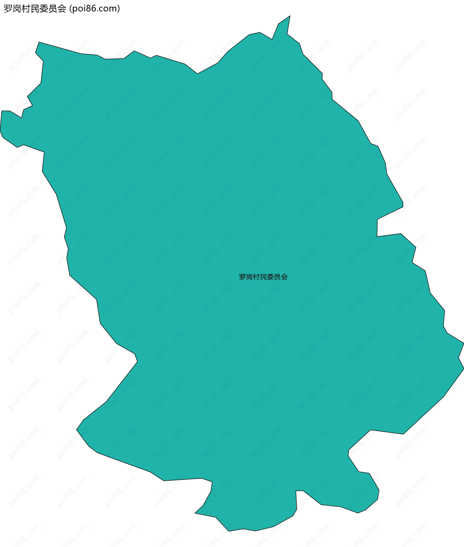 罗岗村民委员会边界地图