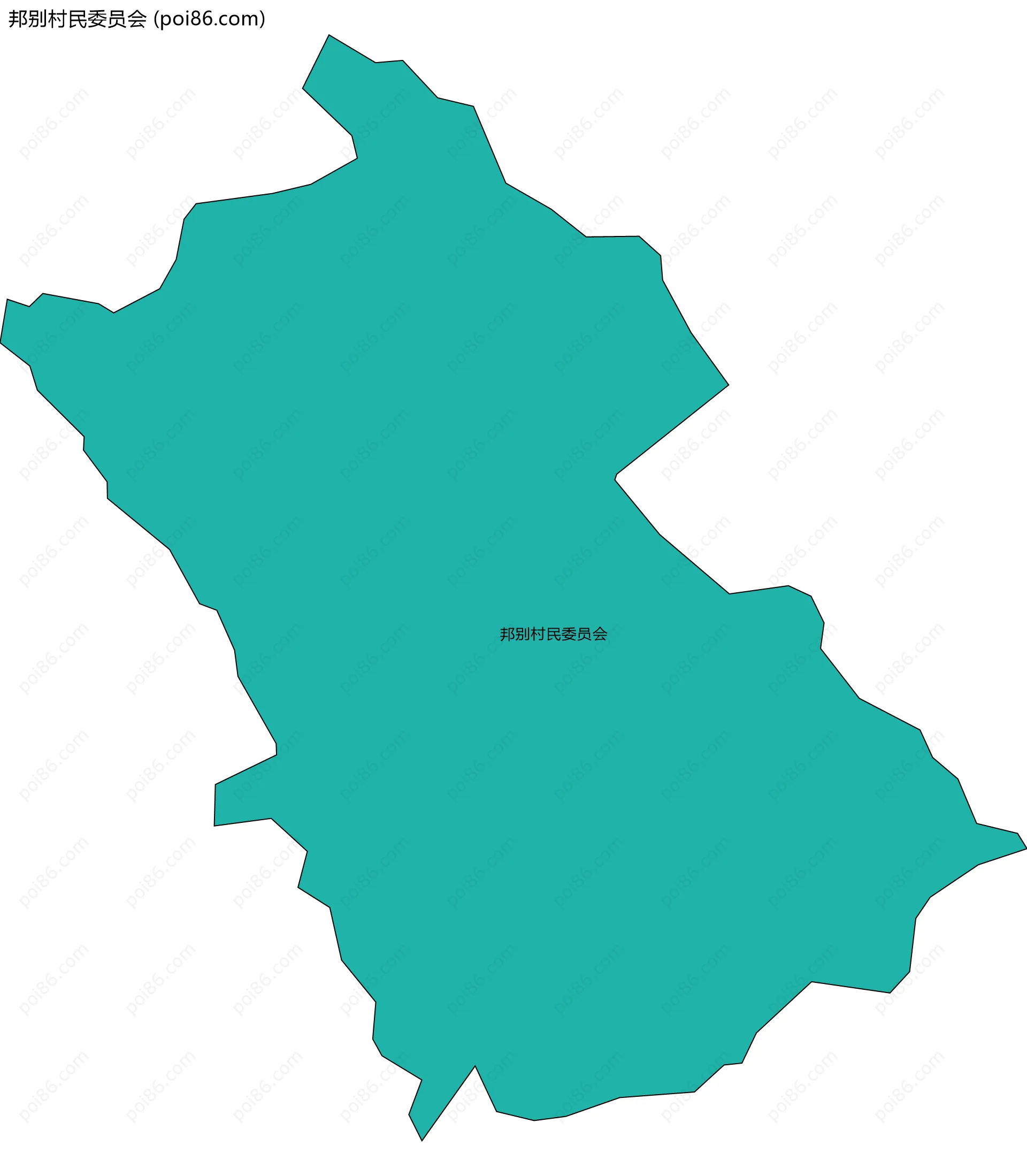 邦别村民委员会边界地图