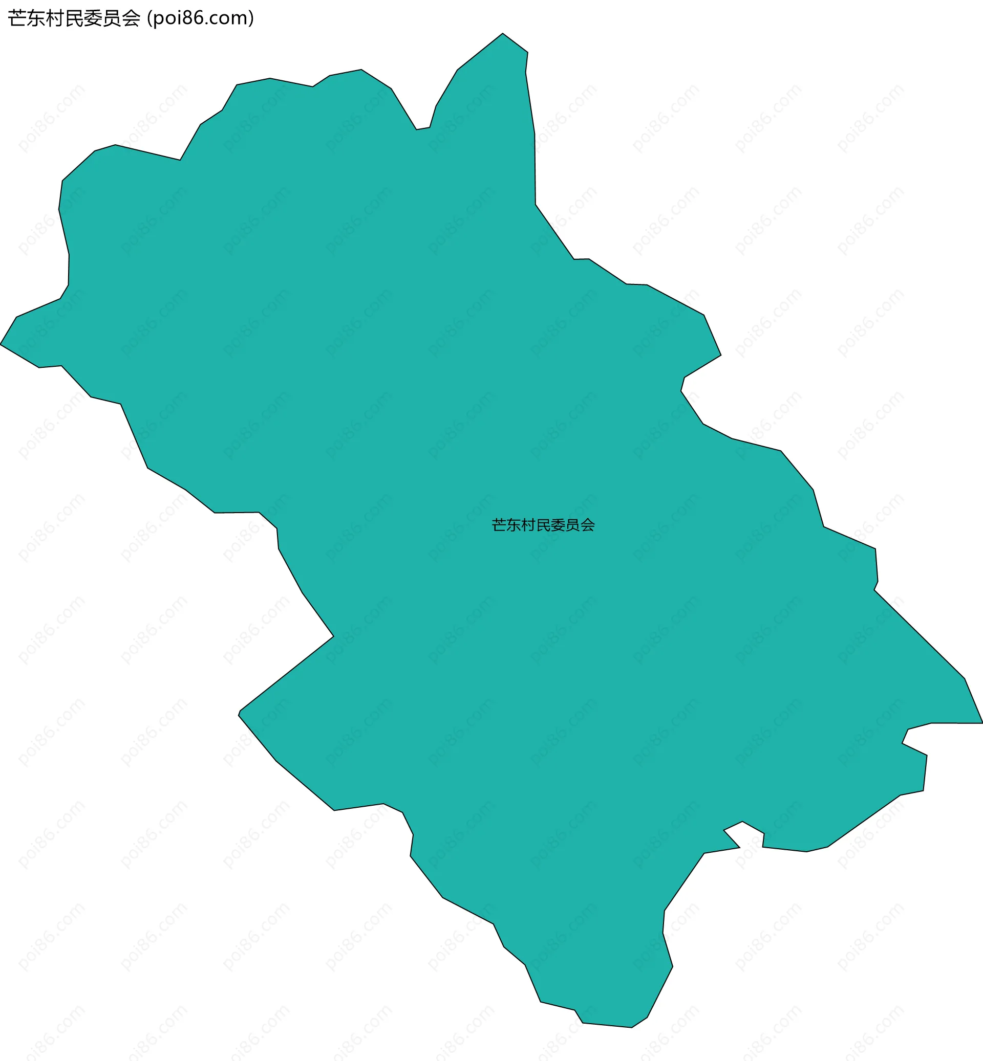 芒东村民委员会边界地图