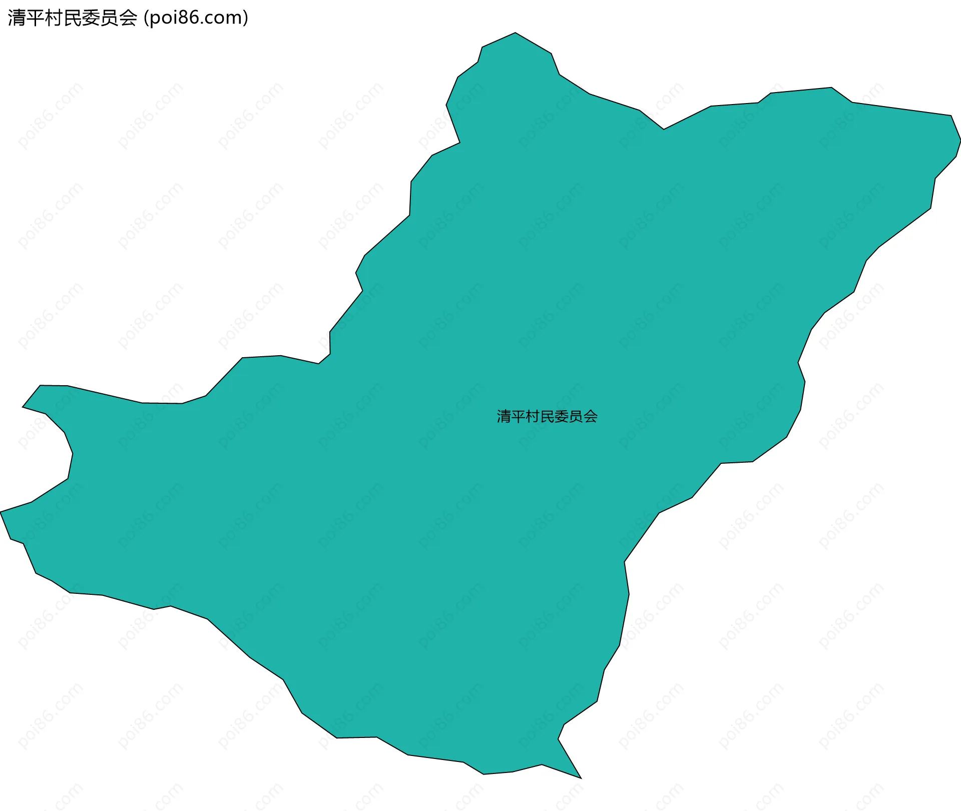 清平村民委员会边界地图