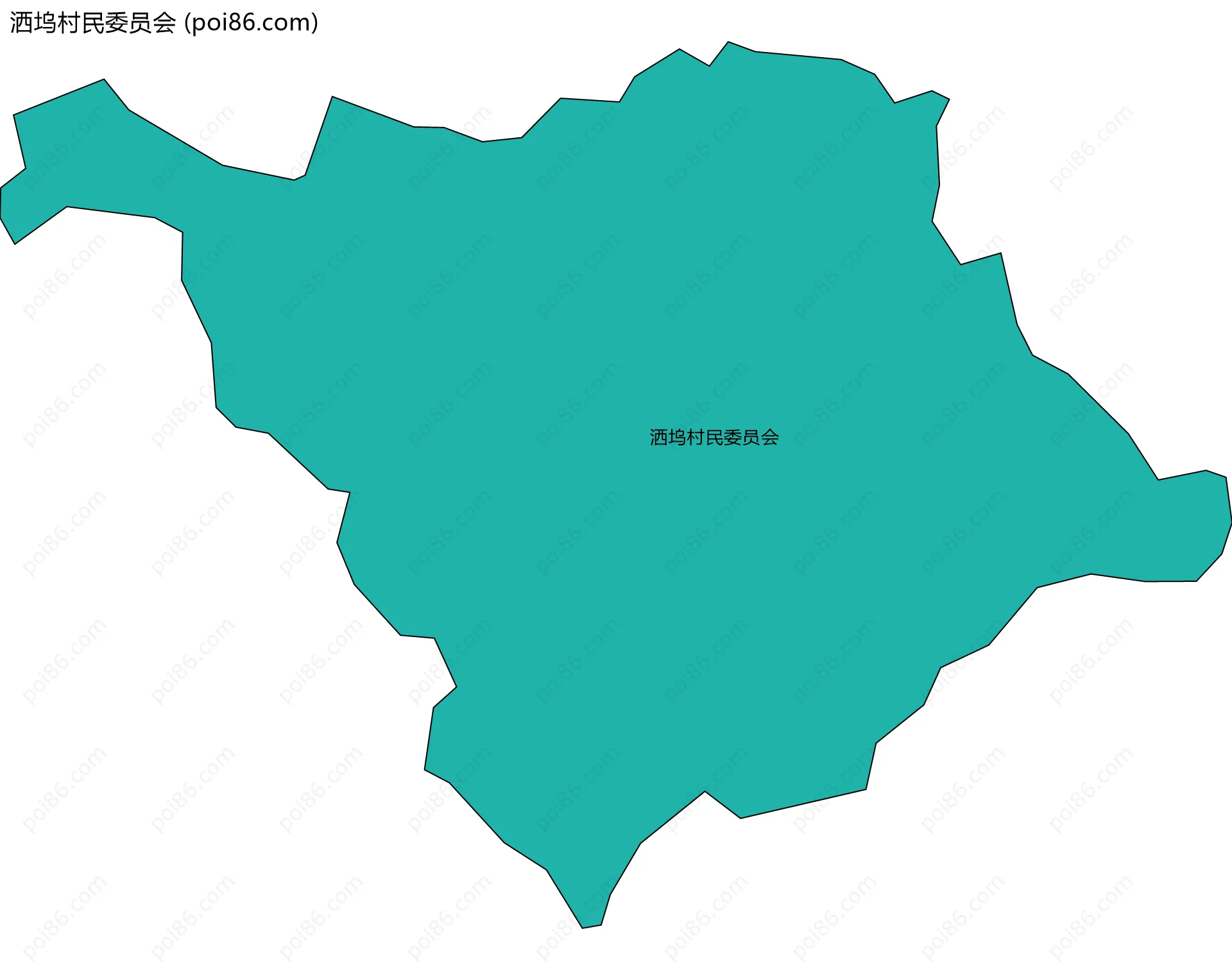 洒坞村民委员会边界地图