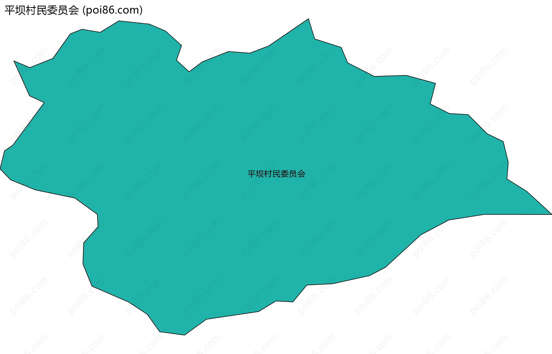平坝村民委员会边界地图