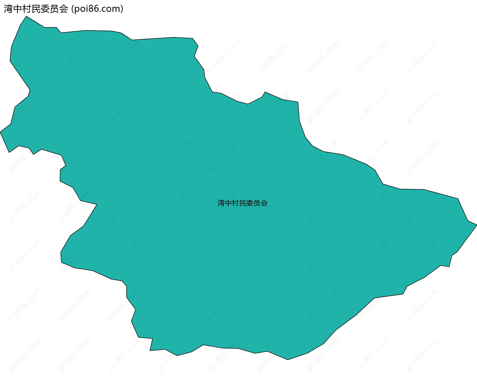 湾中村民委员会边界地图