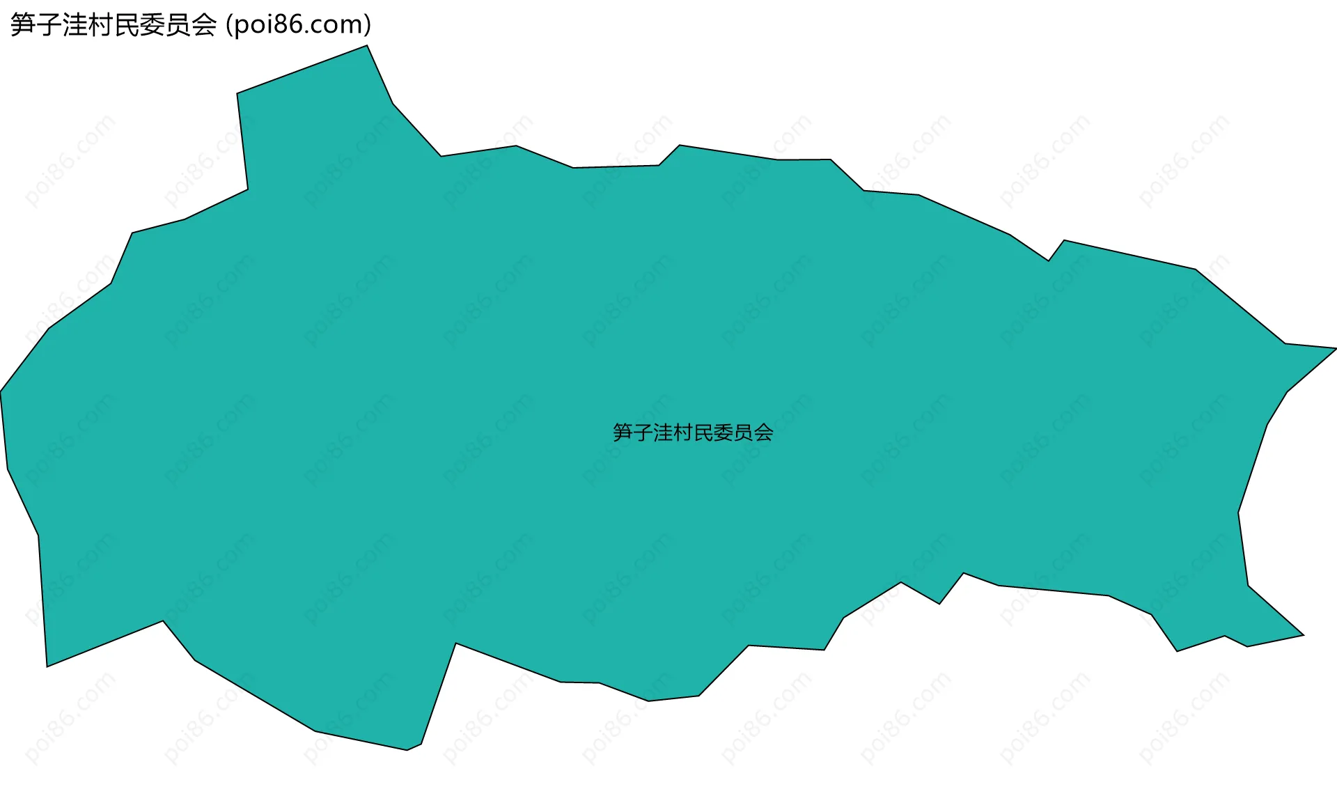 笋子洼村民委员会边界地图
