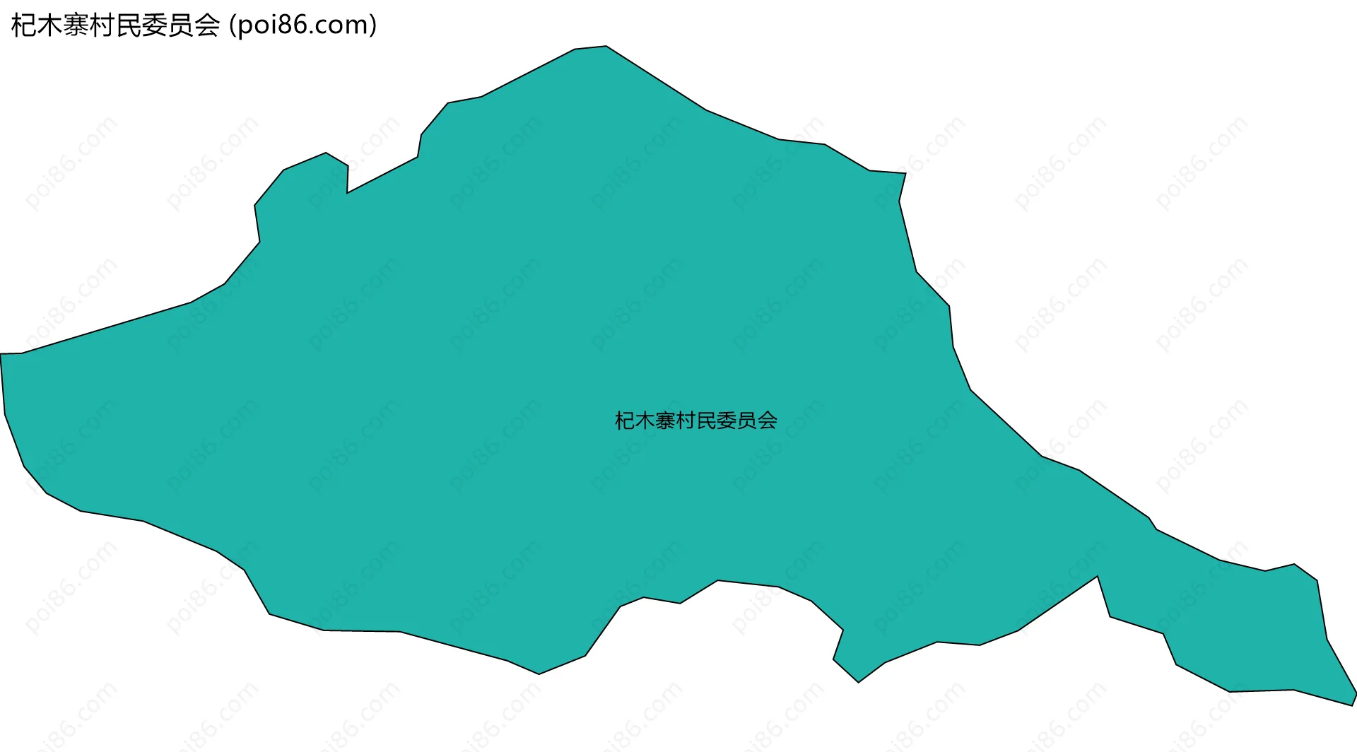 杞木寨村民委员会边界地图