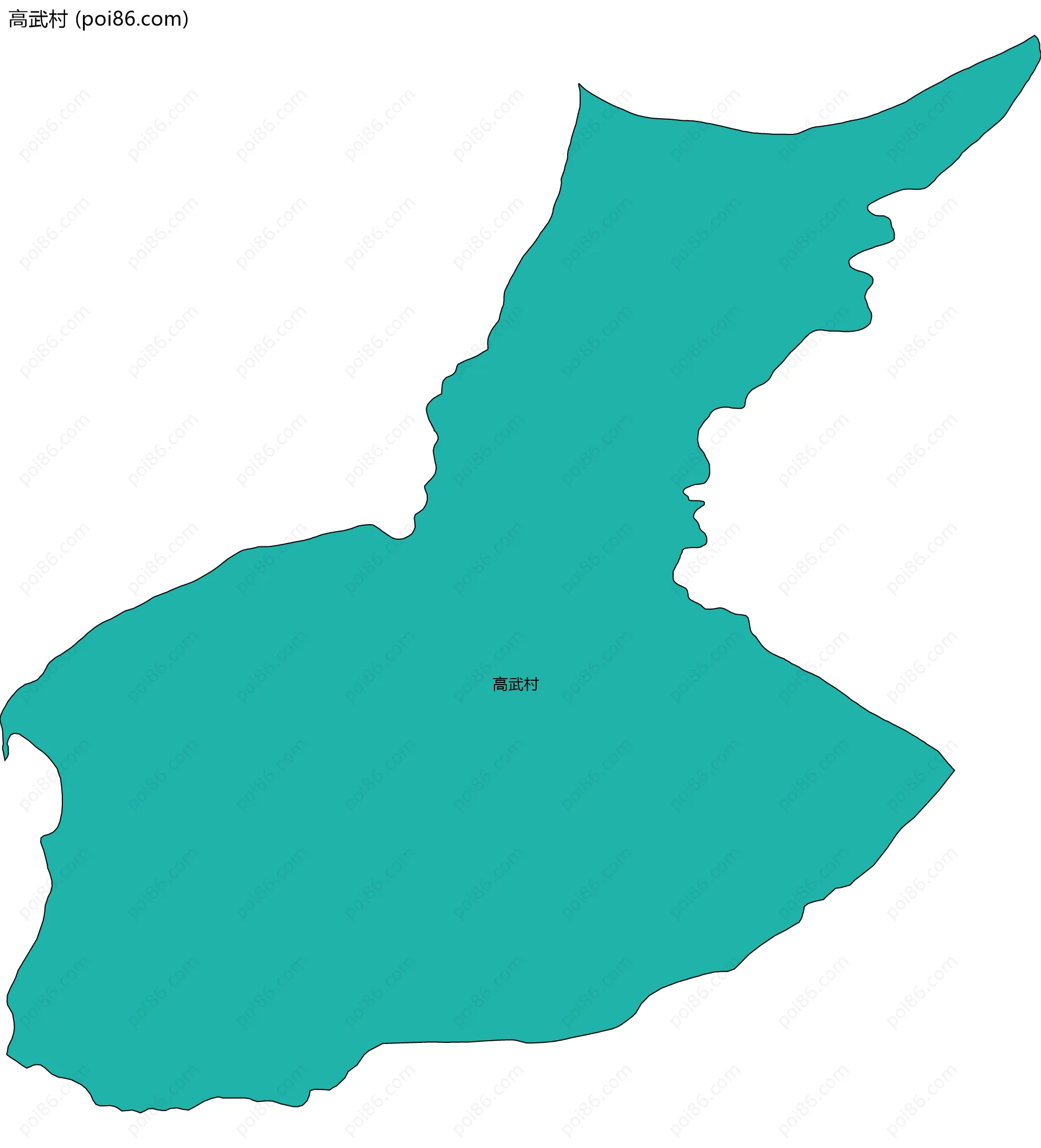 高武村边界地图