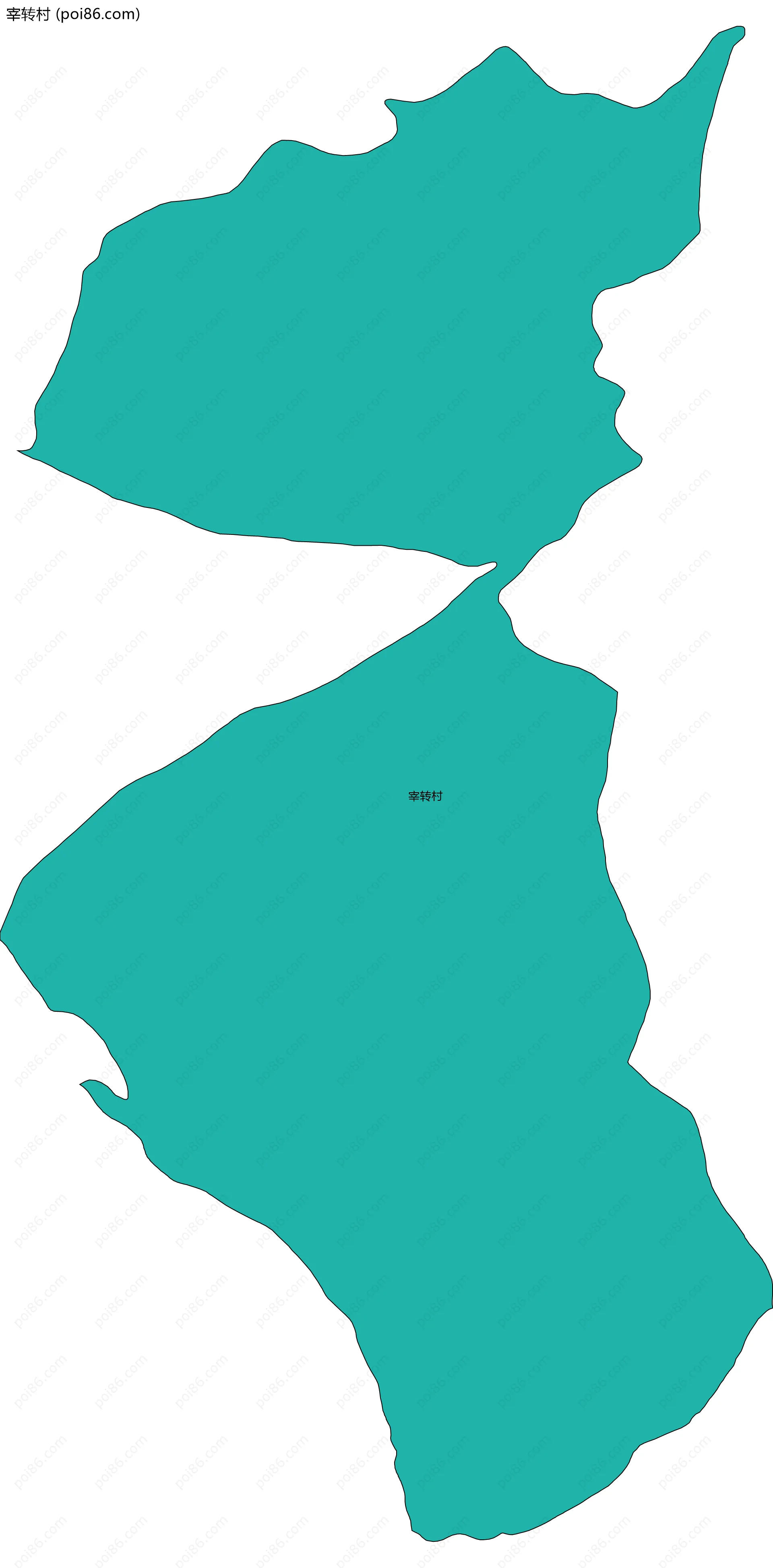 宰转村边界地图