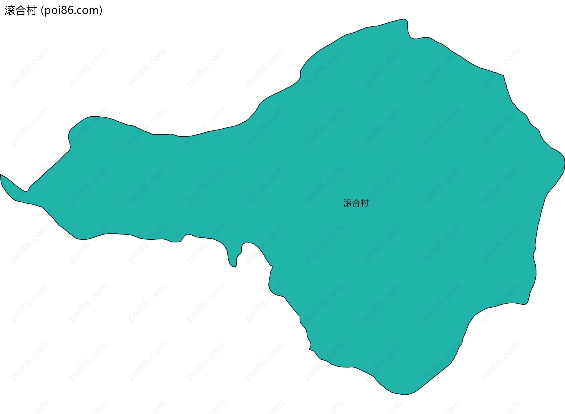 滚合村边界地图
