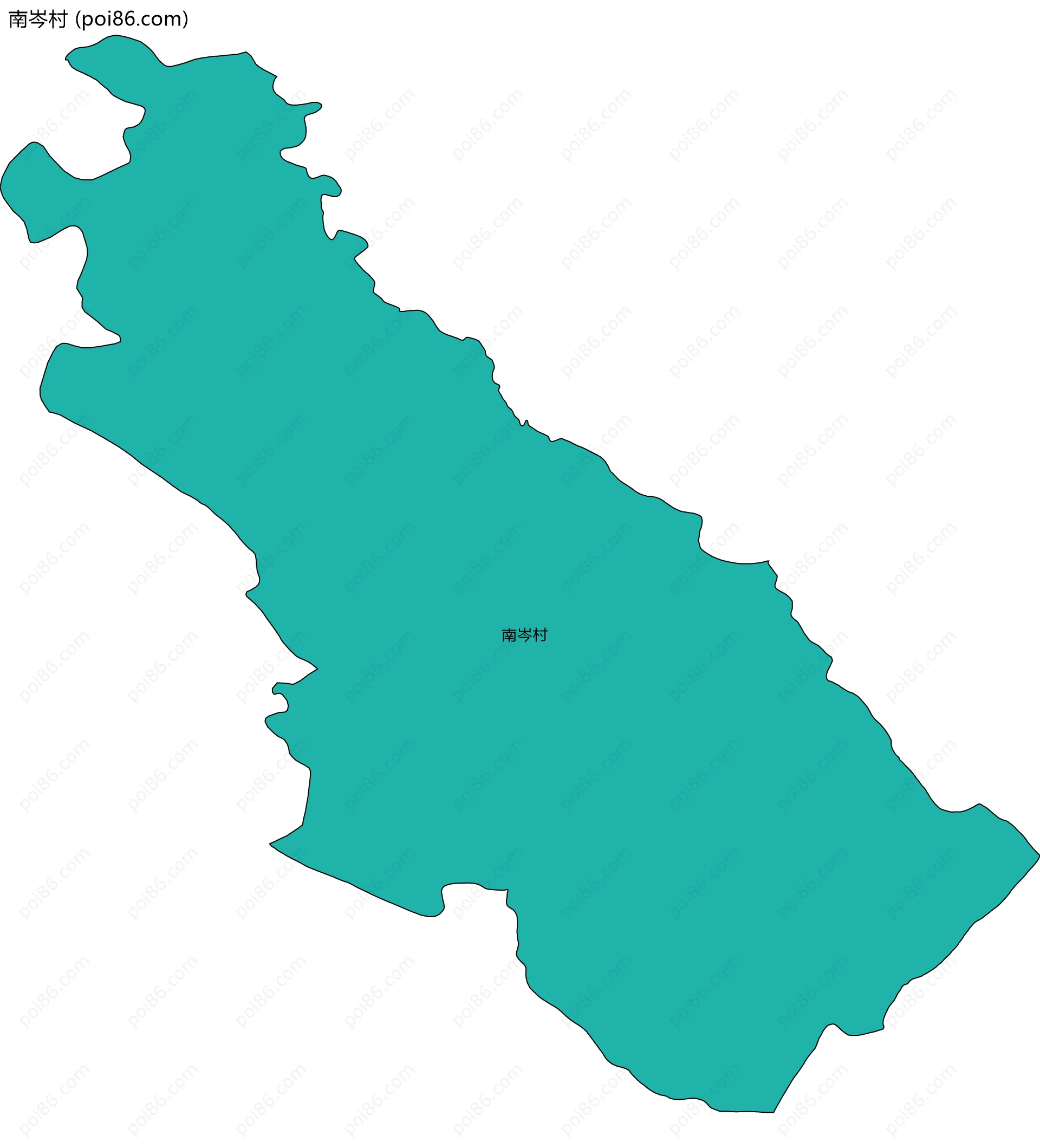 南岑村边界地图