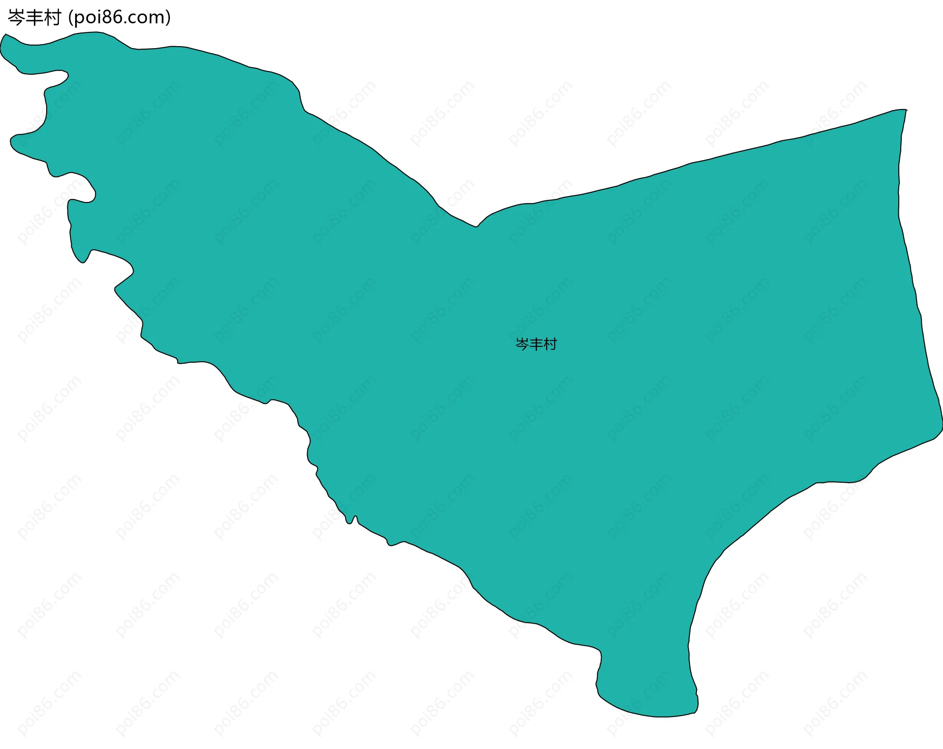岑丰村边界地图