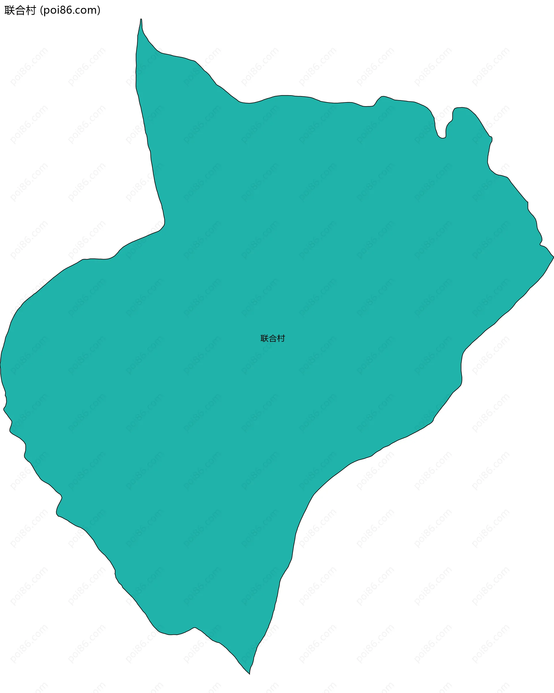 联合村边界地图
