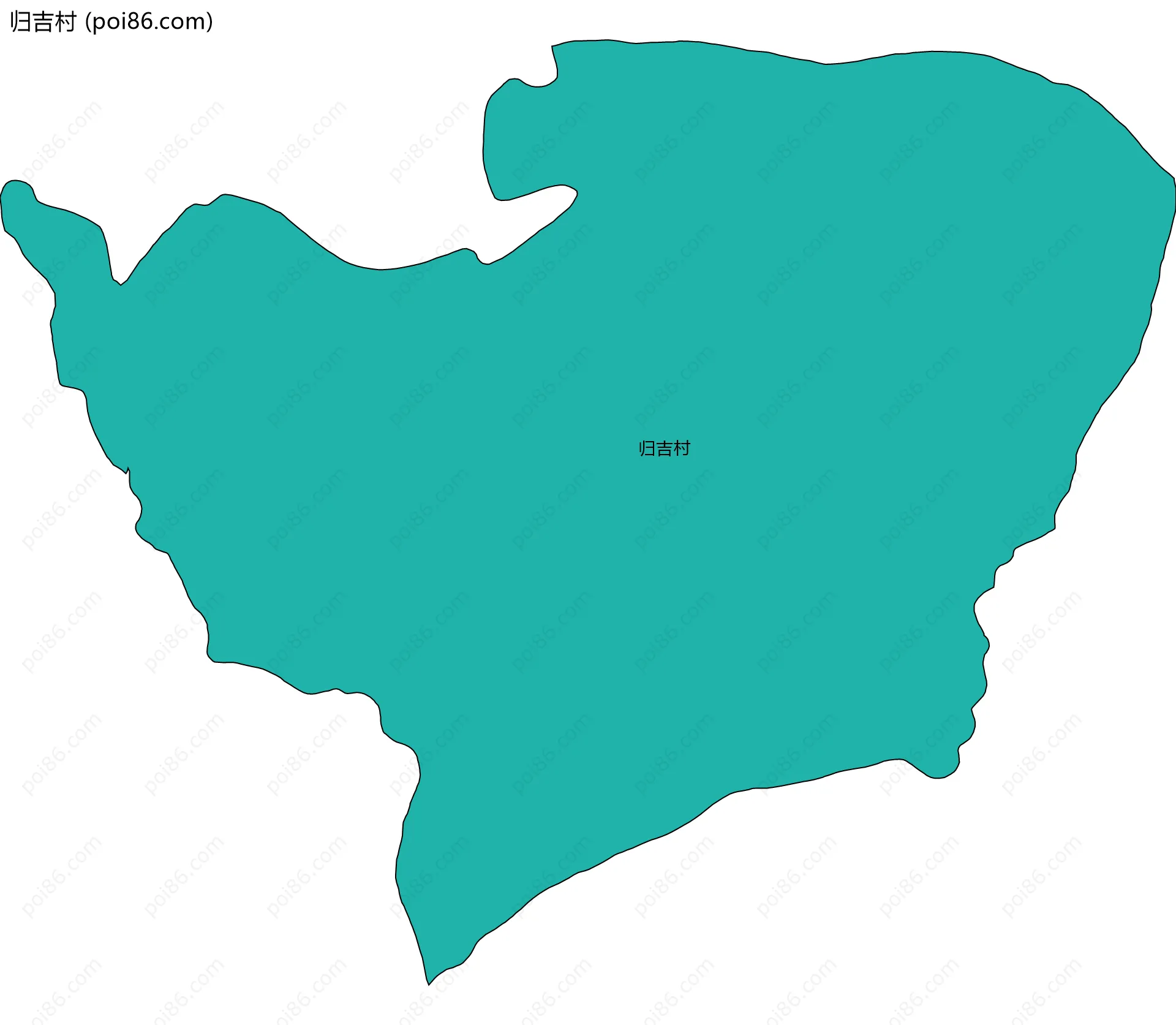 归吉村边界地图