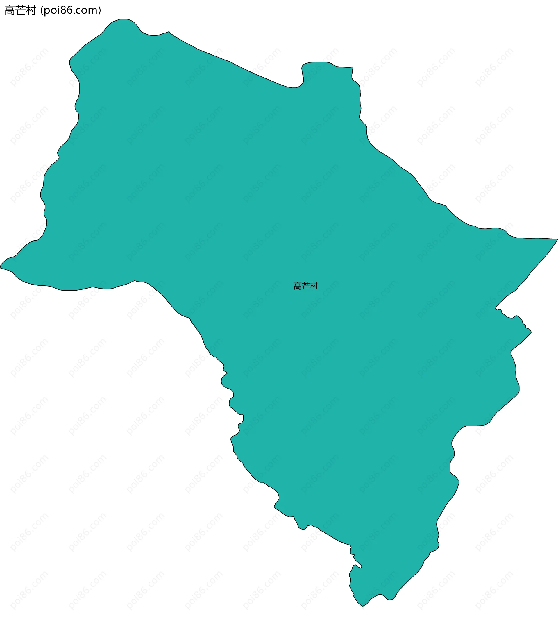 高芒村边界地图