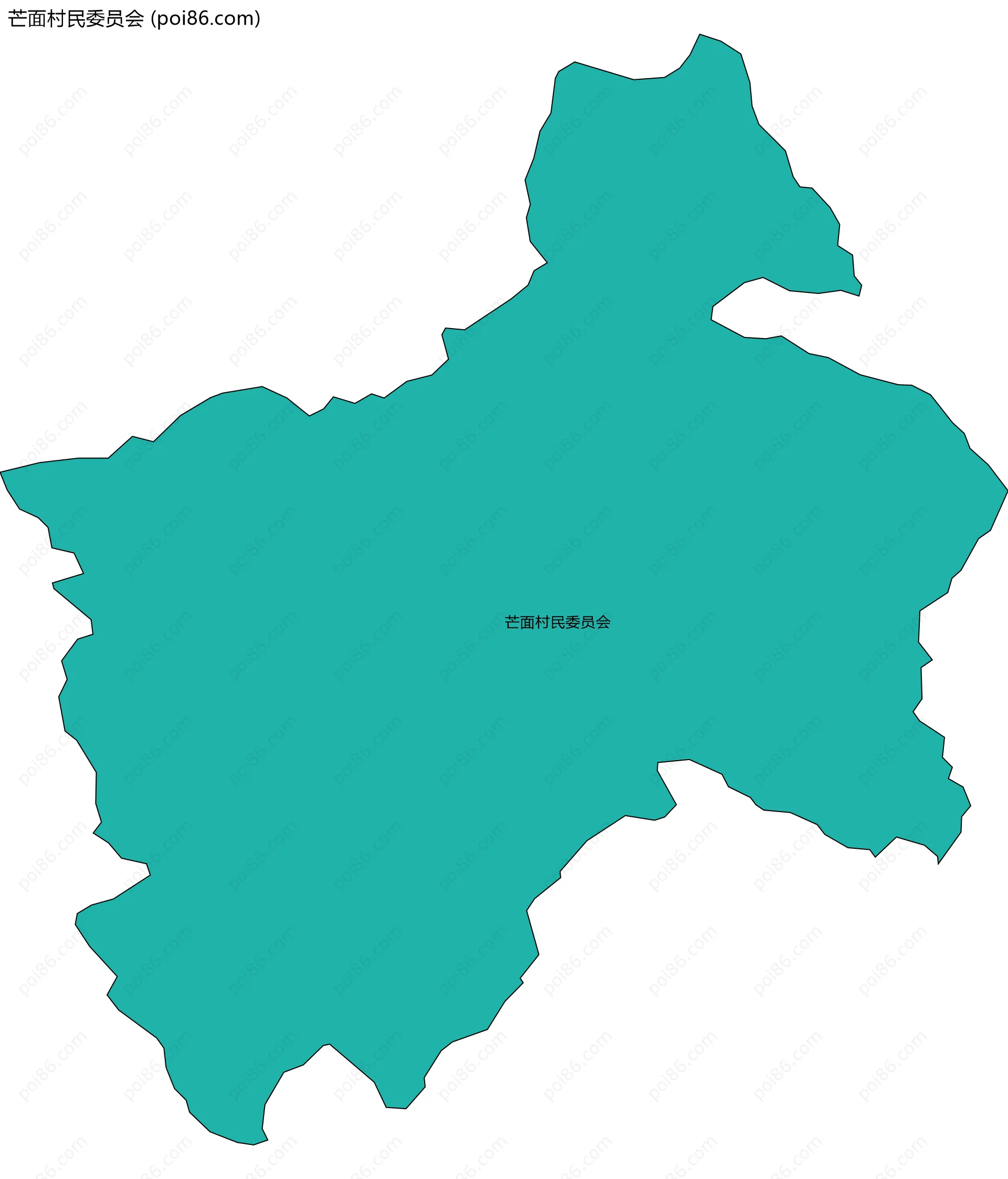 芒面村民委员会边界地图