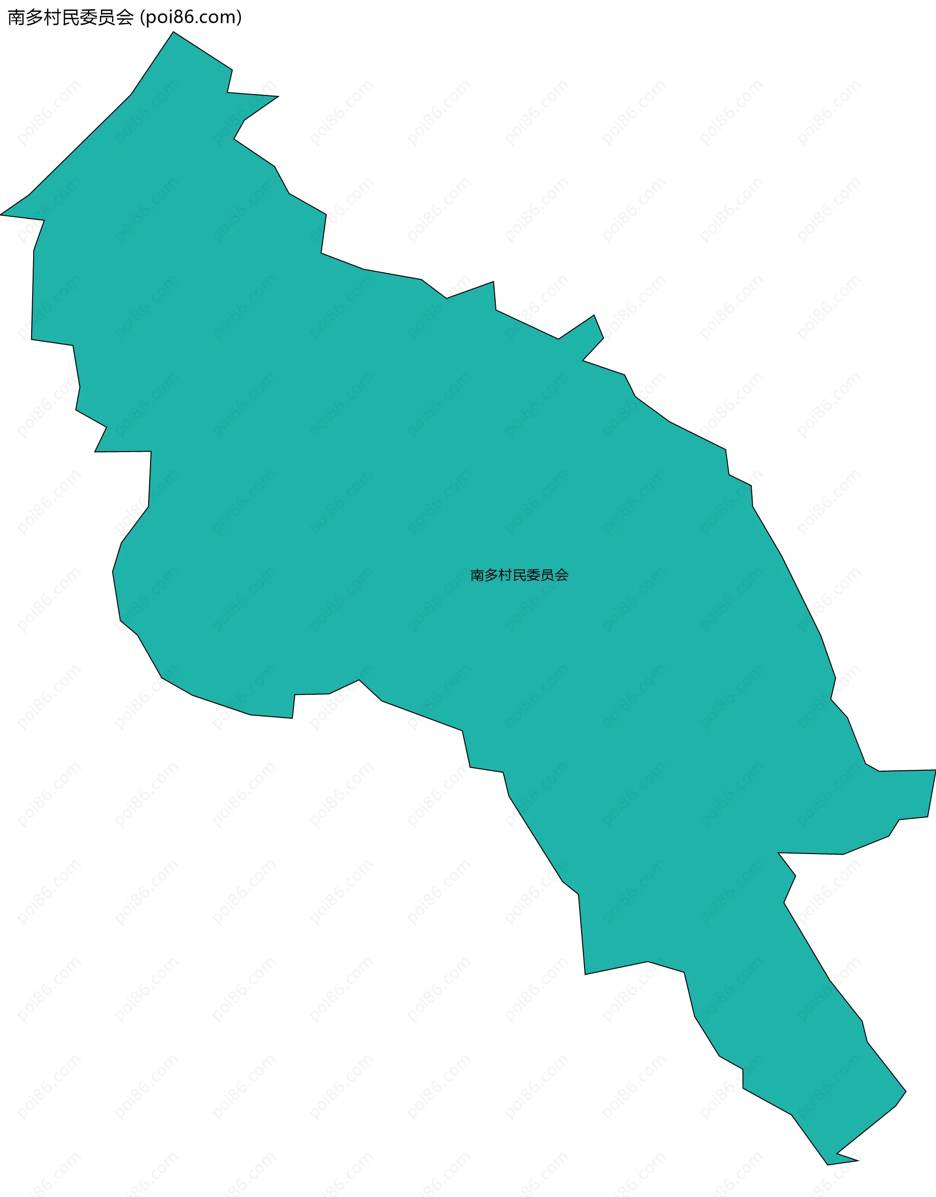 南多村民委员会边界地图